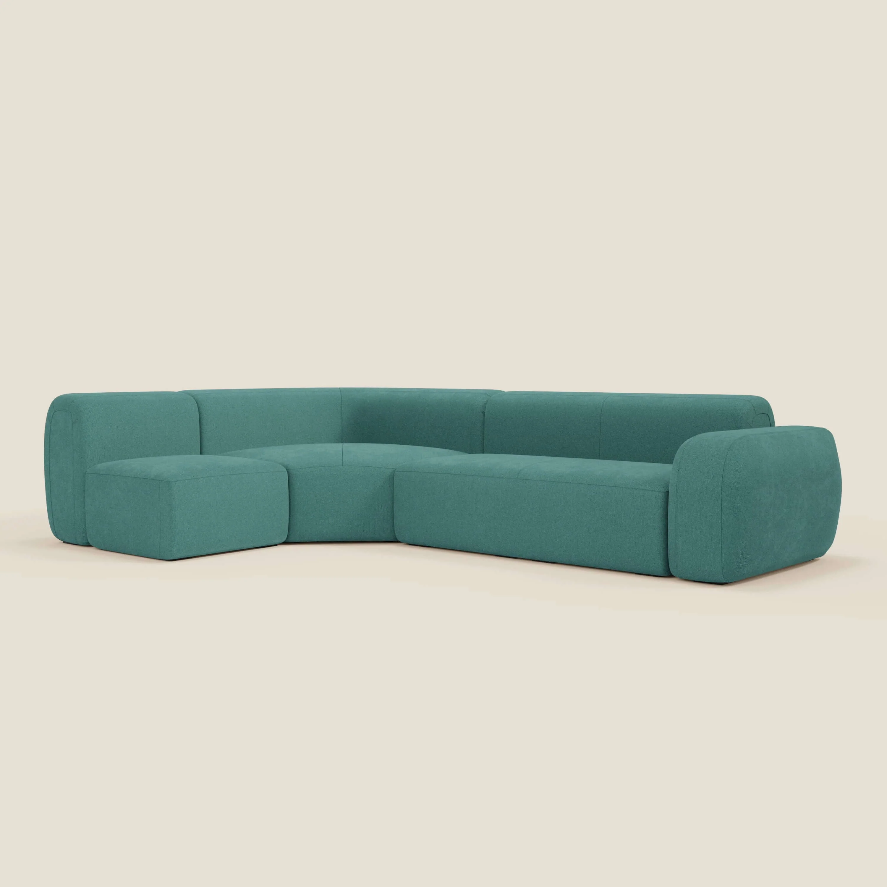 BonBon Canapè d'angle modulable - tissu détachable T23 vert aquamarine - Image 11