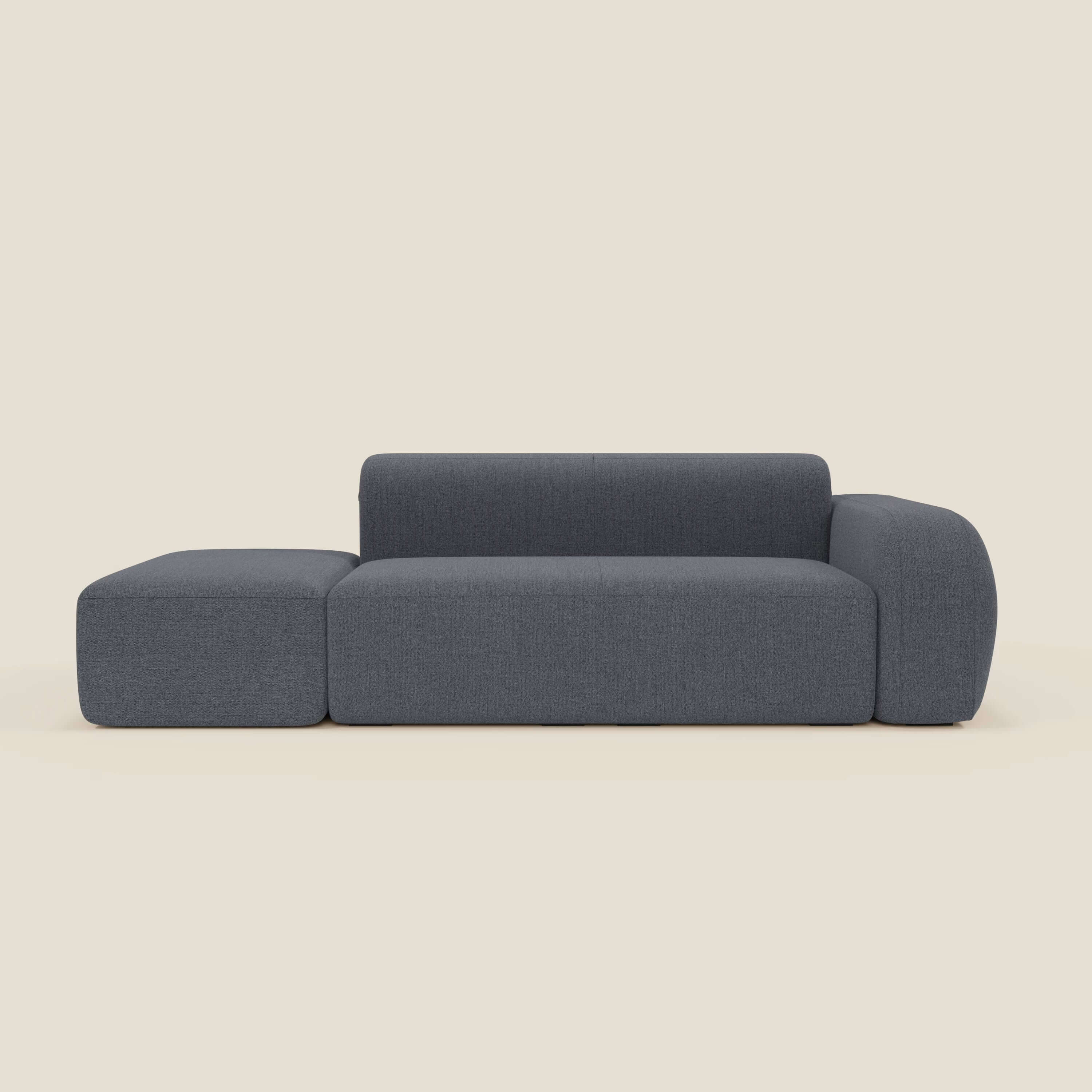 BonBon Canapé modulable – Composition avec pouf terminal en tissu détachable T23 bleu graphite - Image 11