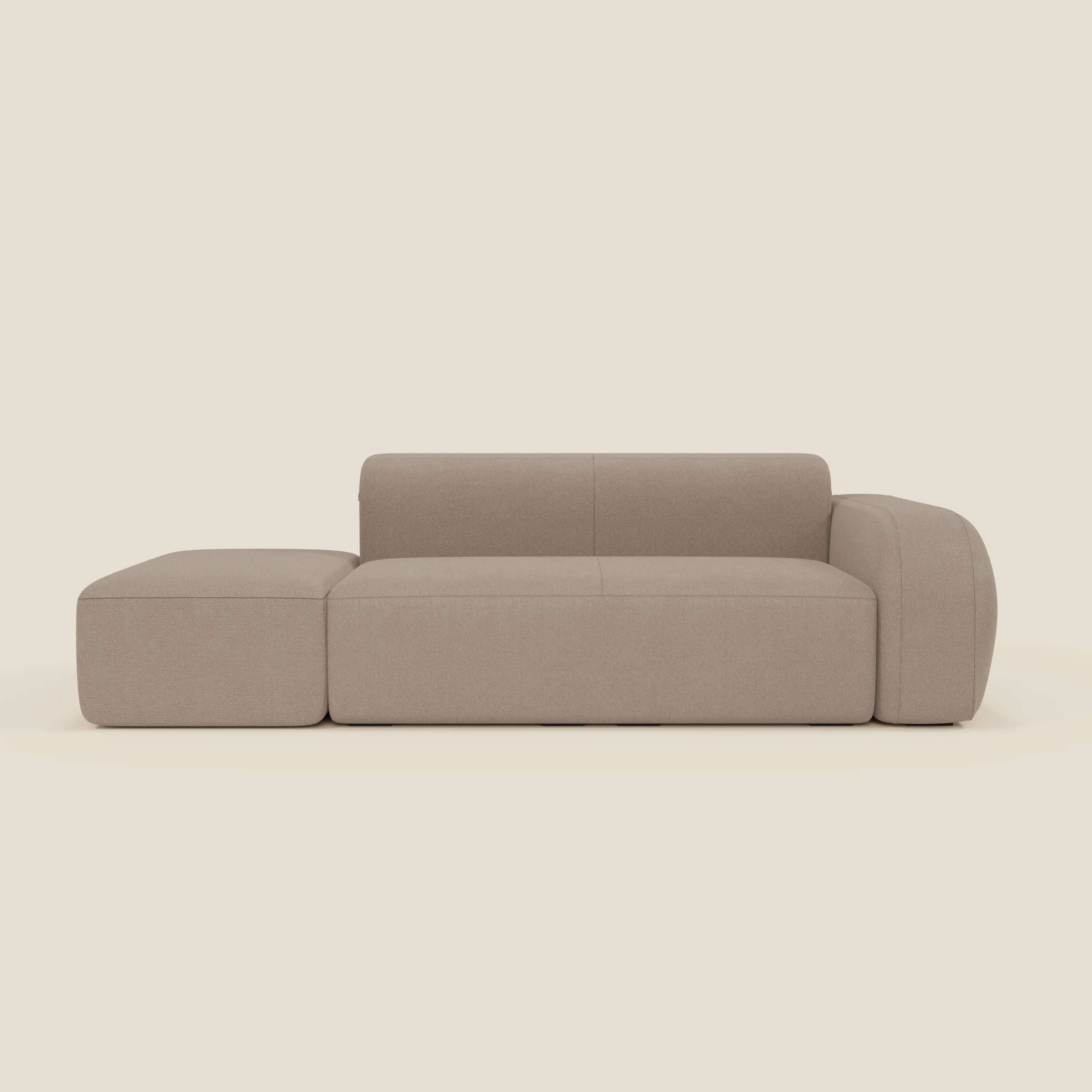 BonBon Canapé modulable – Composition avec pouf terminal en tissu détachable T23 tortora - Image 11