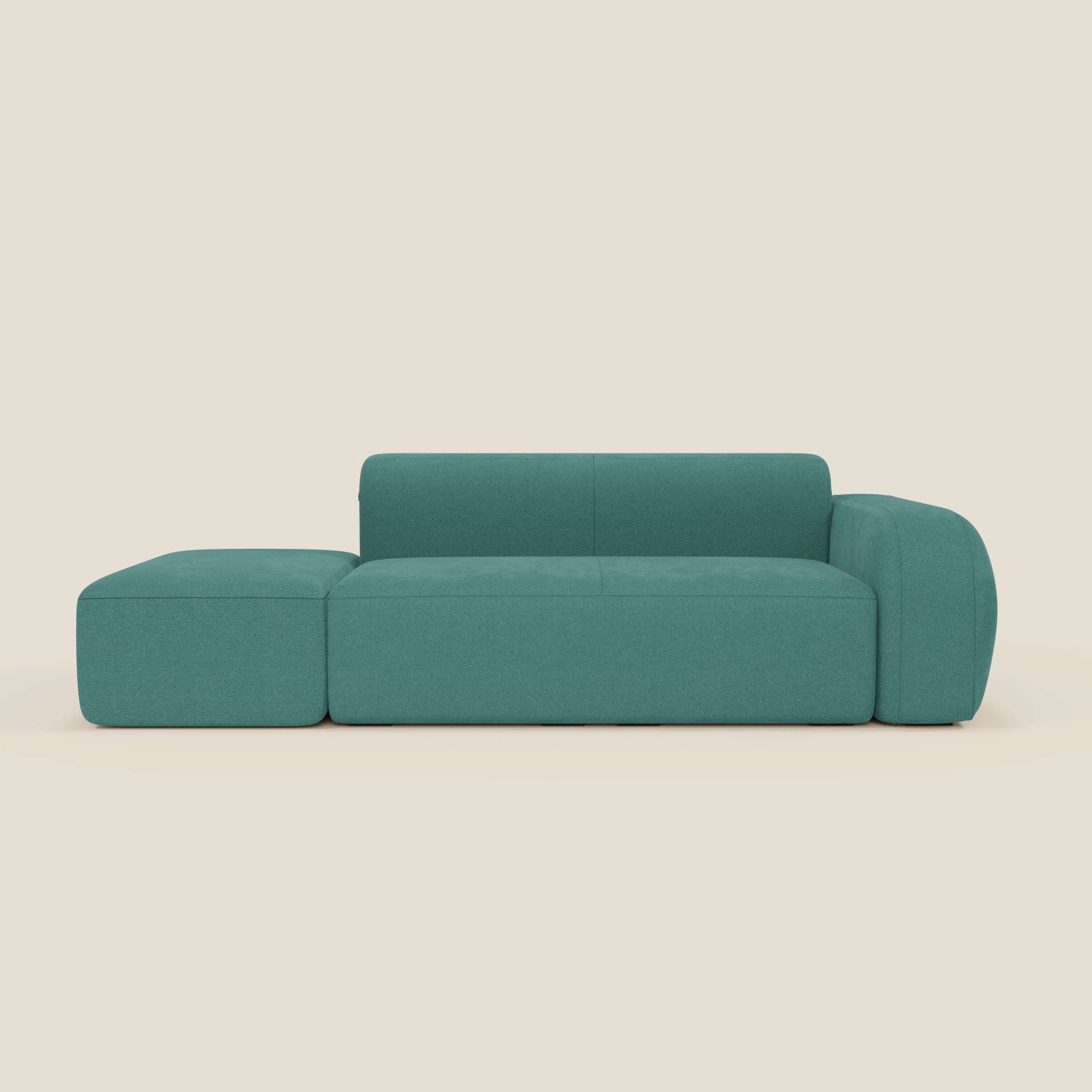 BonBon Canapé modulable – Composition avec pouf terminal en tissu détachable T23 vert aquamarine - Image 11