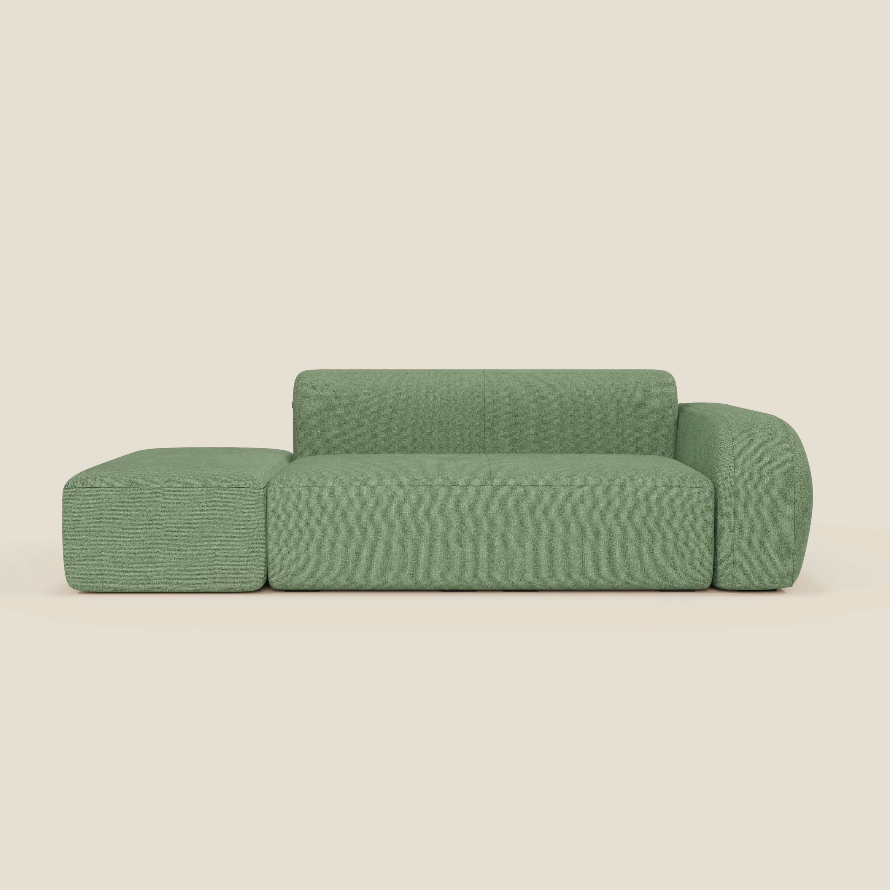 BonBon Canapé modulable – Composition avec pouf terminal en tissu détachable T23 vert menthe - Image 11