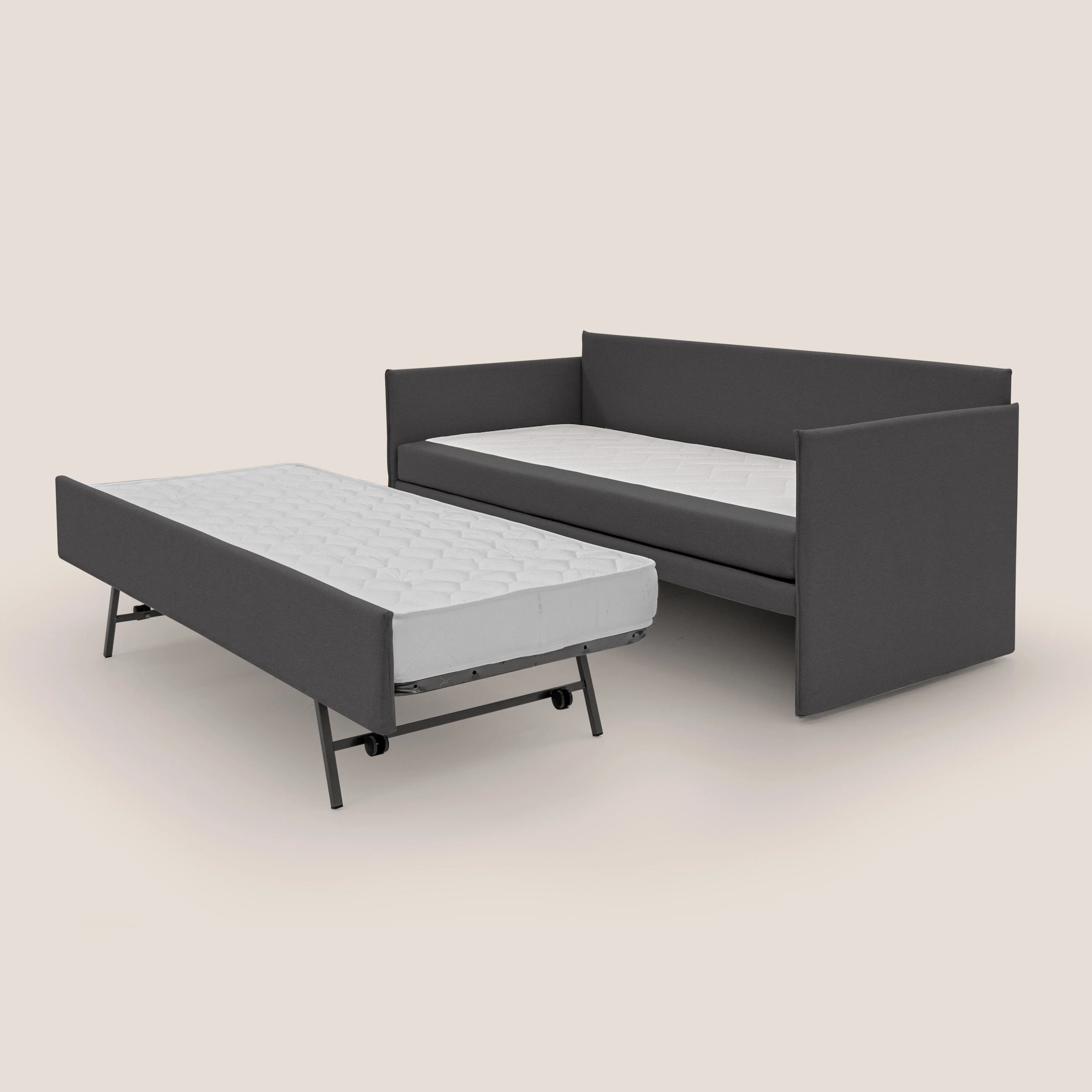 Brenta Canapé duplex avec lits jumeaux et tissu effet coton imperméable T13 anthracite - Image 3