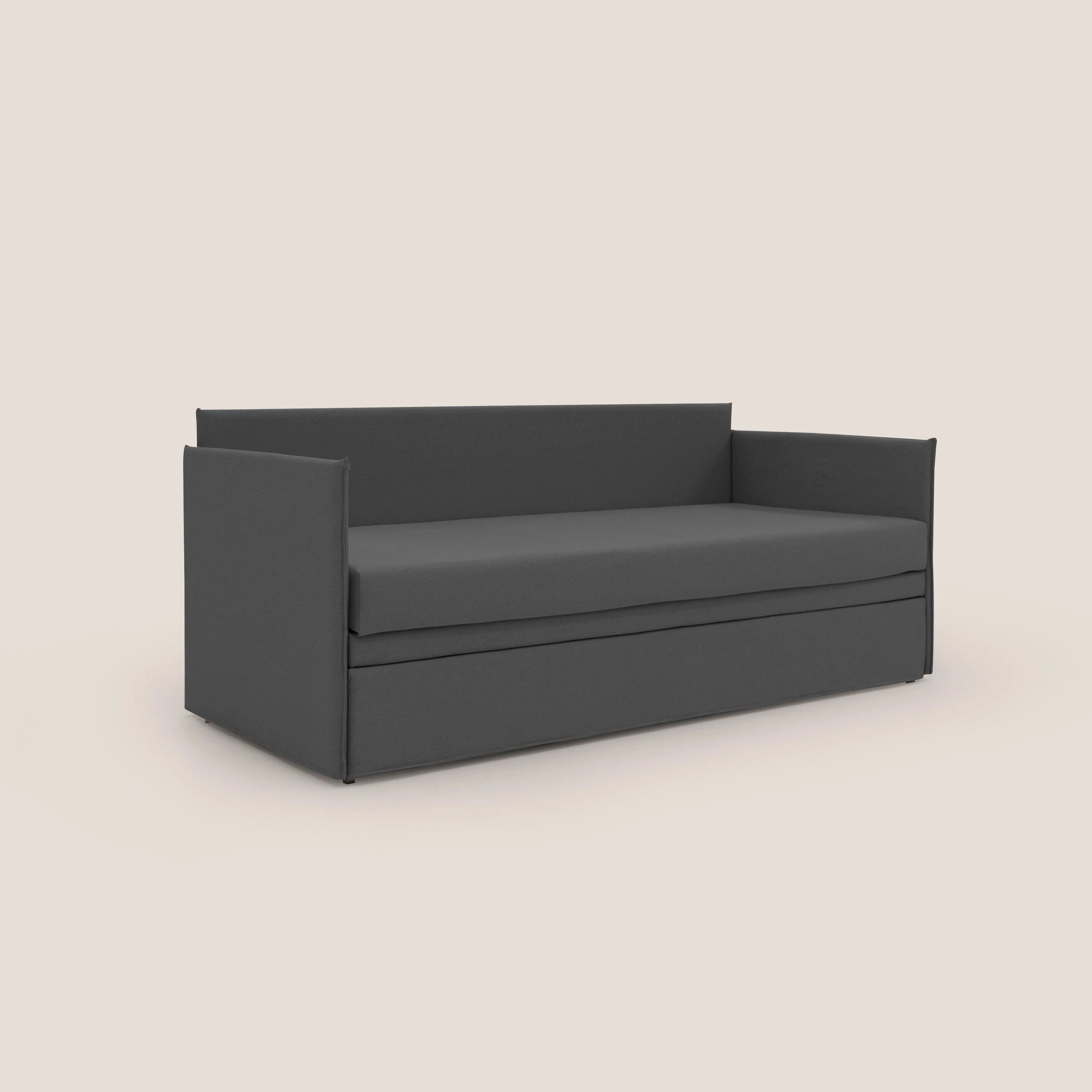 Brenta Canapé duplex avec lits jumeaux et tissu effet coton imperméable T13 anthracite - Image 4