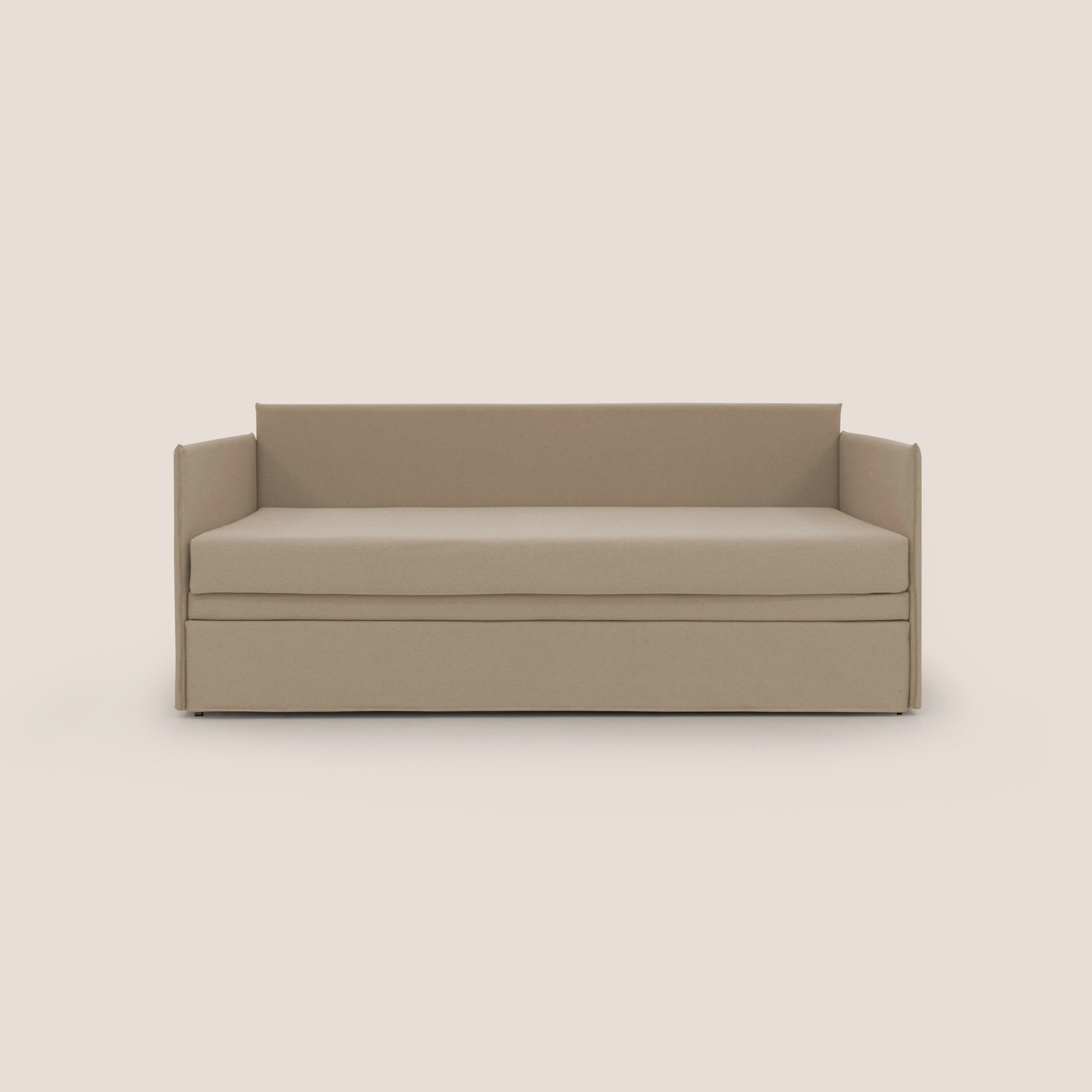 Brenta Canapé duplex avec lits jumeaux et tissu effet coton imperméable T13 beige