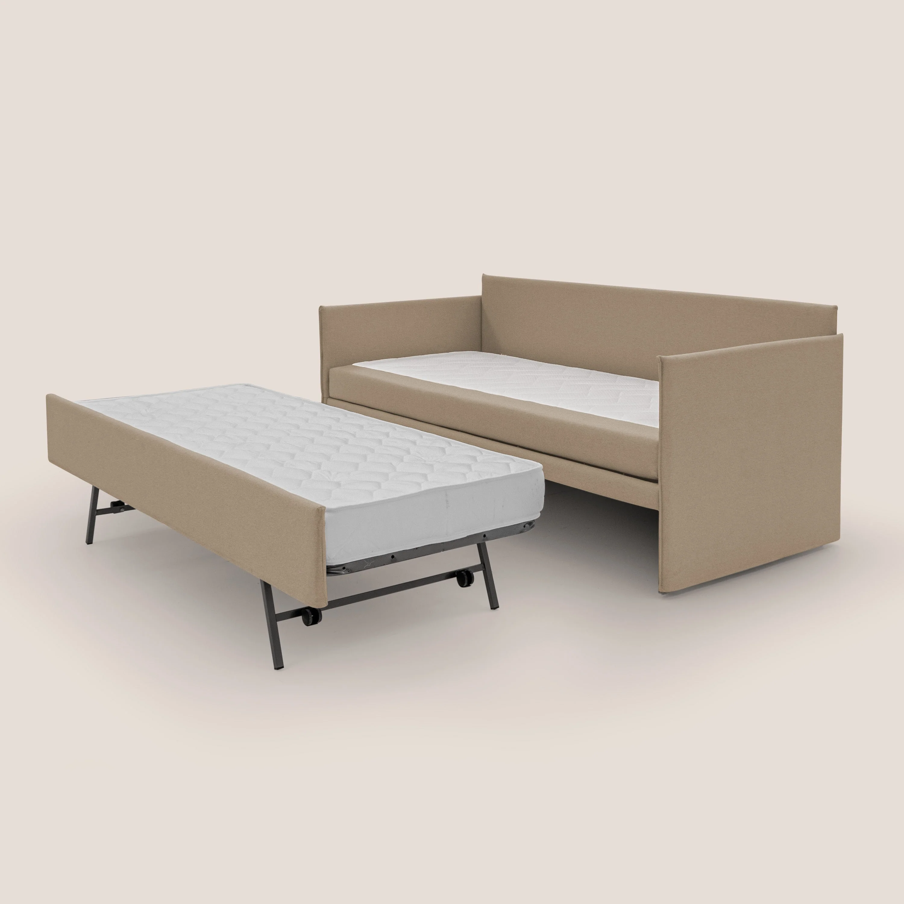 Brenta Canapé duplex avec lits jumeaux et tissu effet coton imperméable T13 beige - Image 5
