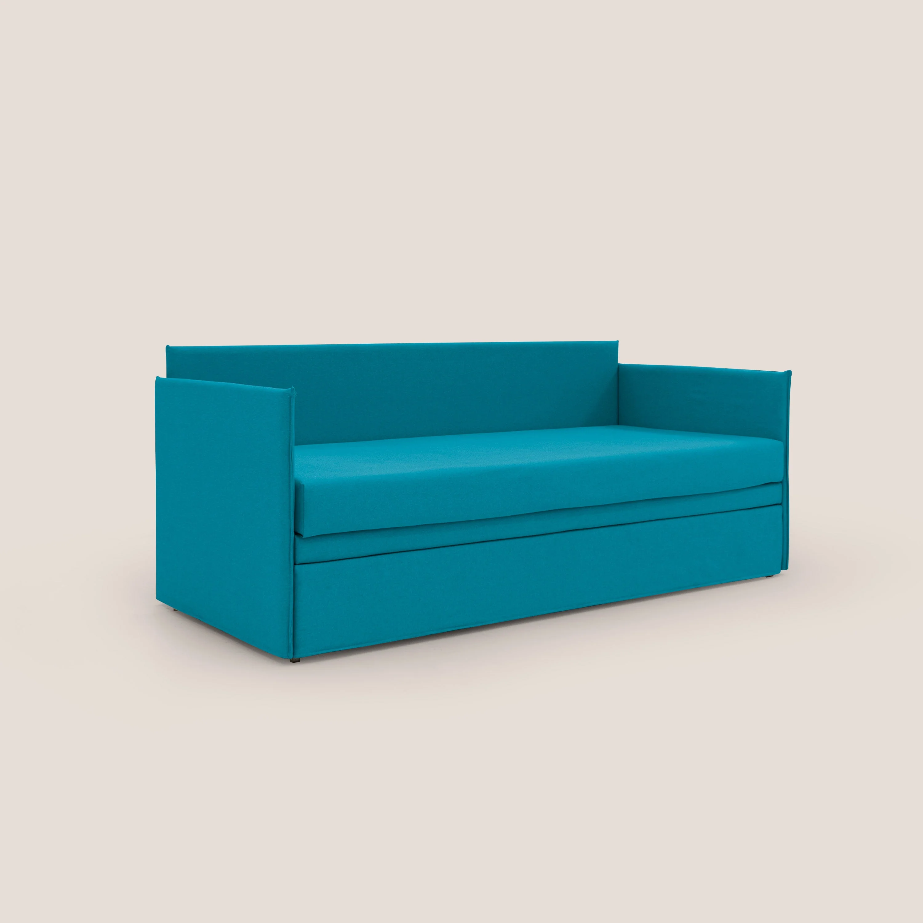 Brenta Canapé duplex avec lits jumeaux et tissu effet coton imperméable T13 bleu ciel - Image 3