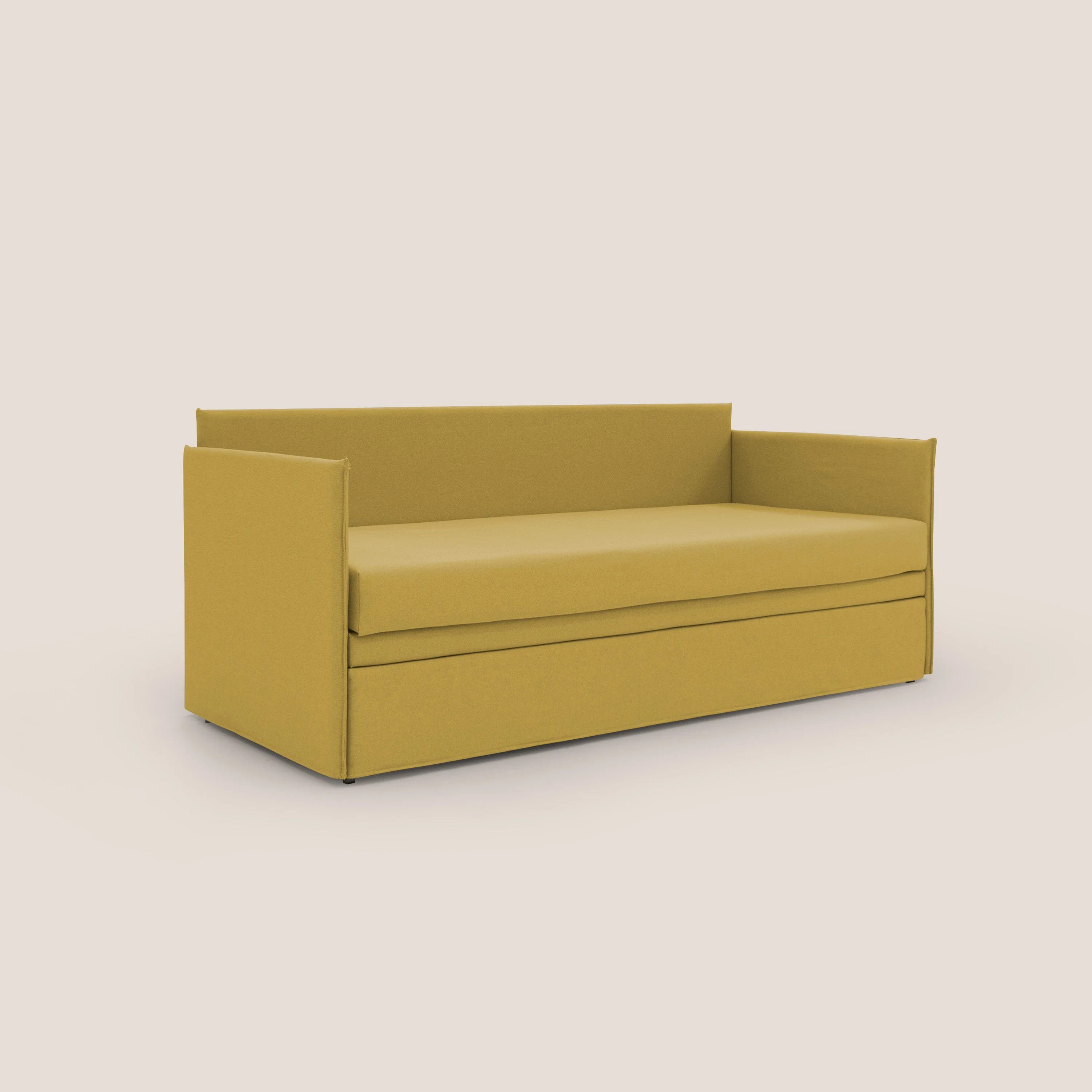Brenta Canapé duplex avec lits jumeaux et tissu effet coton imperméable T13 jaune - Image 3