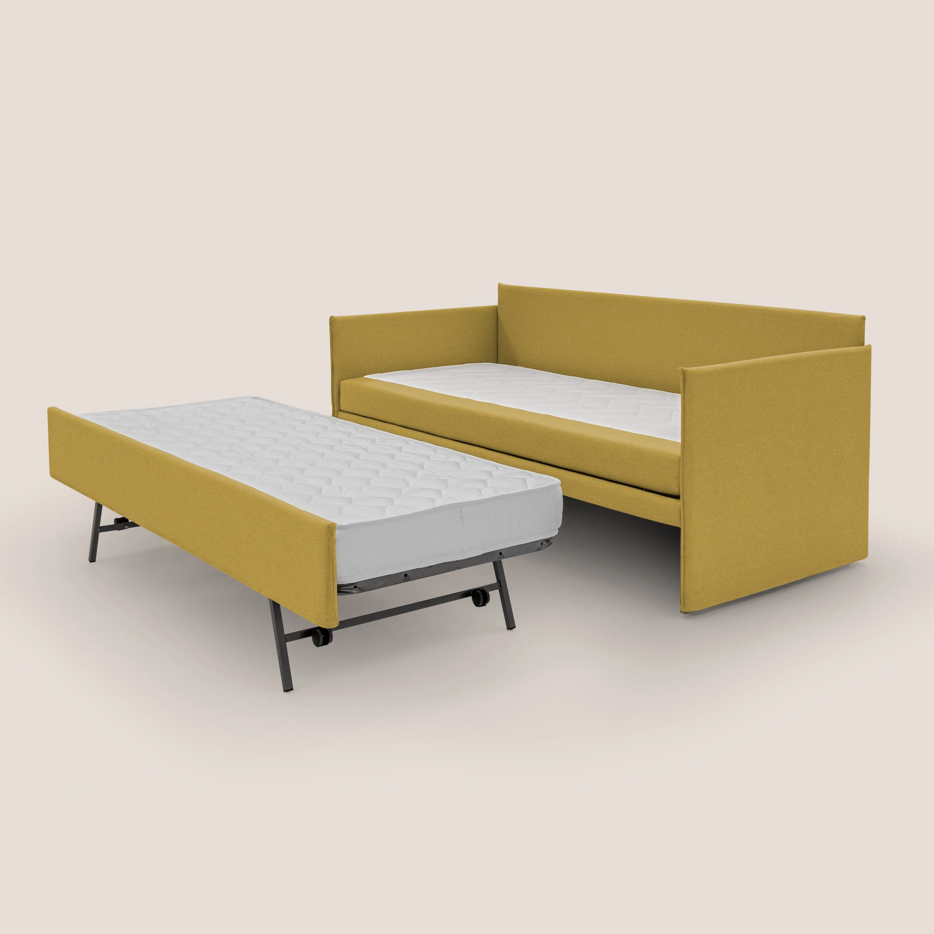 Brenta Canapé duplex avec lits jumeaux et tissu effet coton imperméable T13 jaune - Image 5