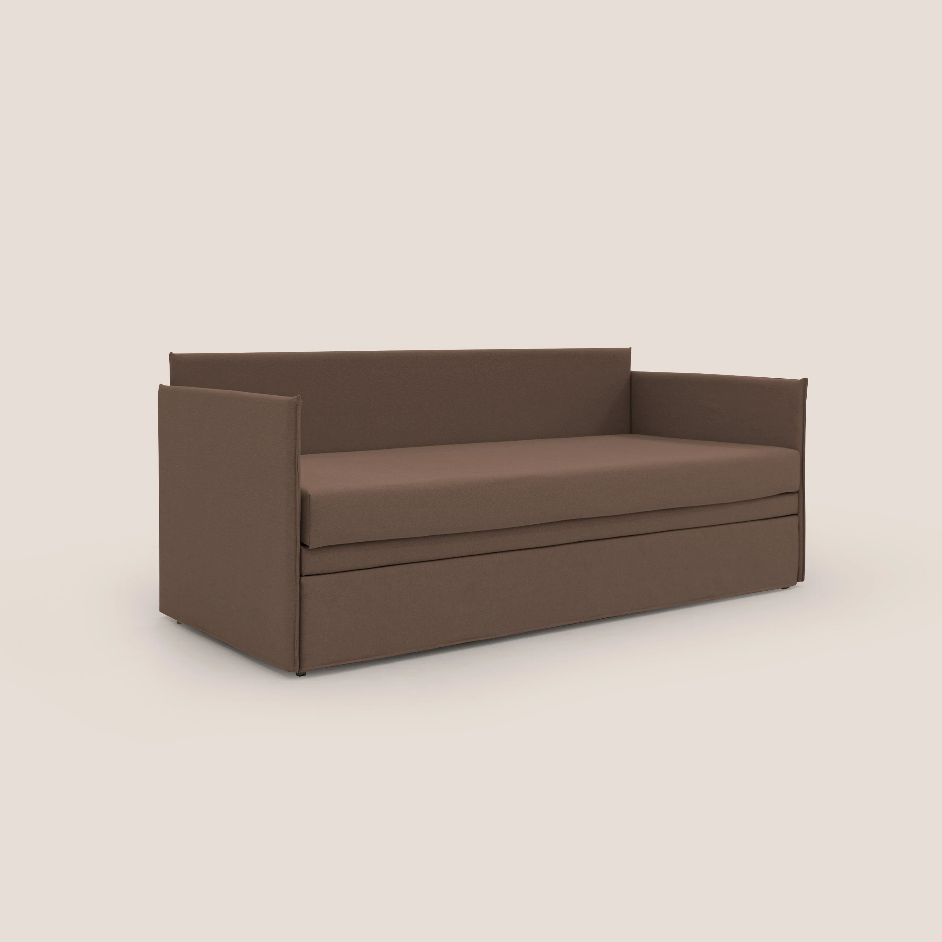 Brenta Canapé duplex avec lits jumeaux et tissu effet coton imperméable T13 marron - Image 3