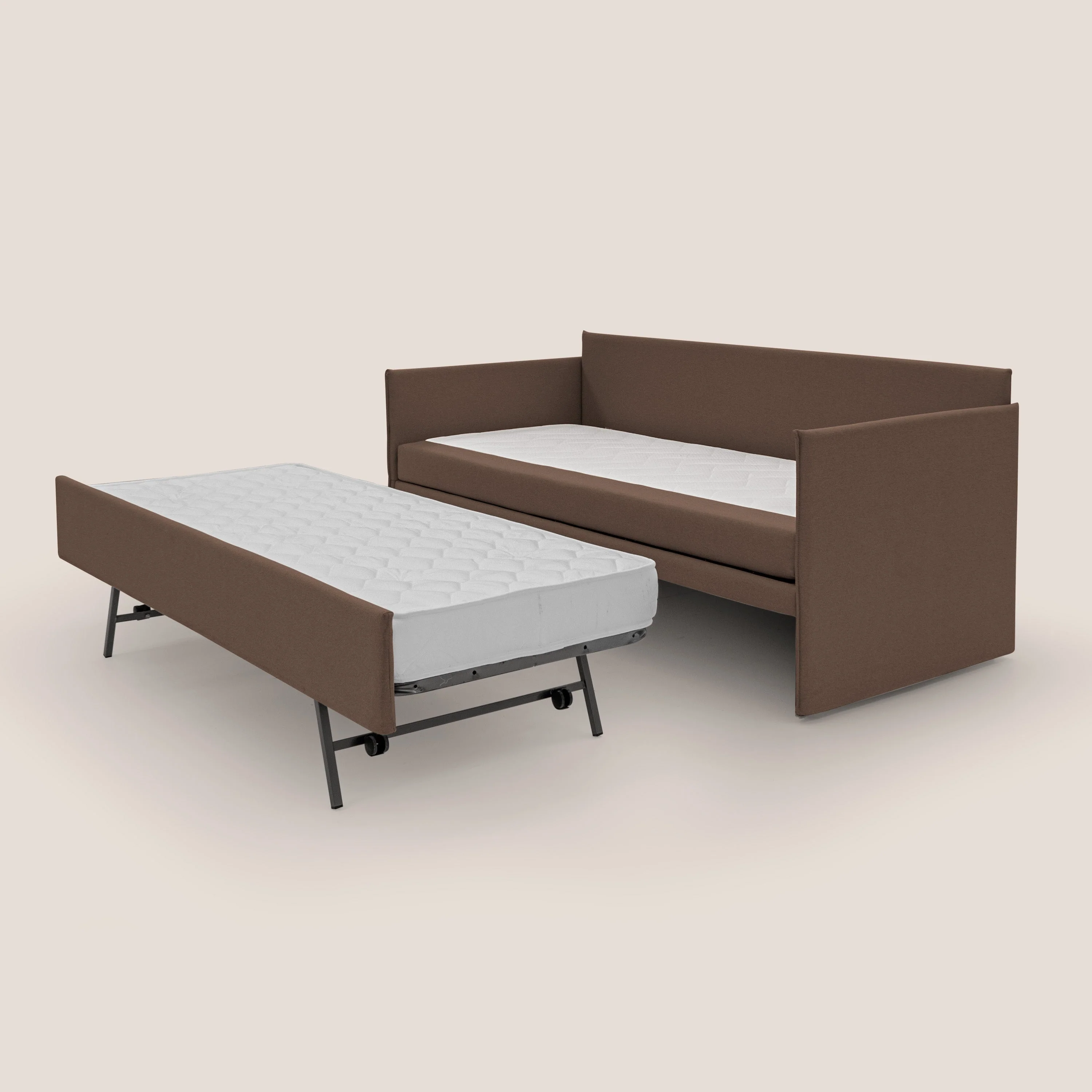 Brenta Canapé duplex avec lits jumeaux et tissu effet coton imperméable T13 marron - Image 5