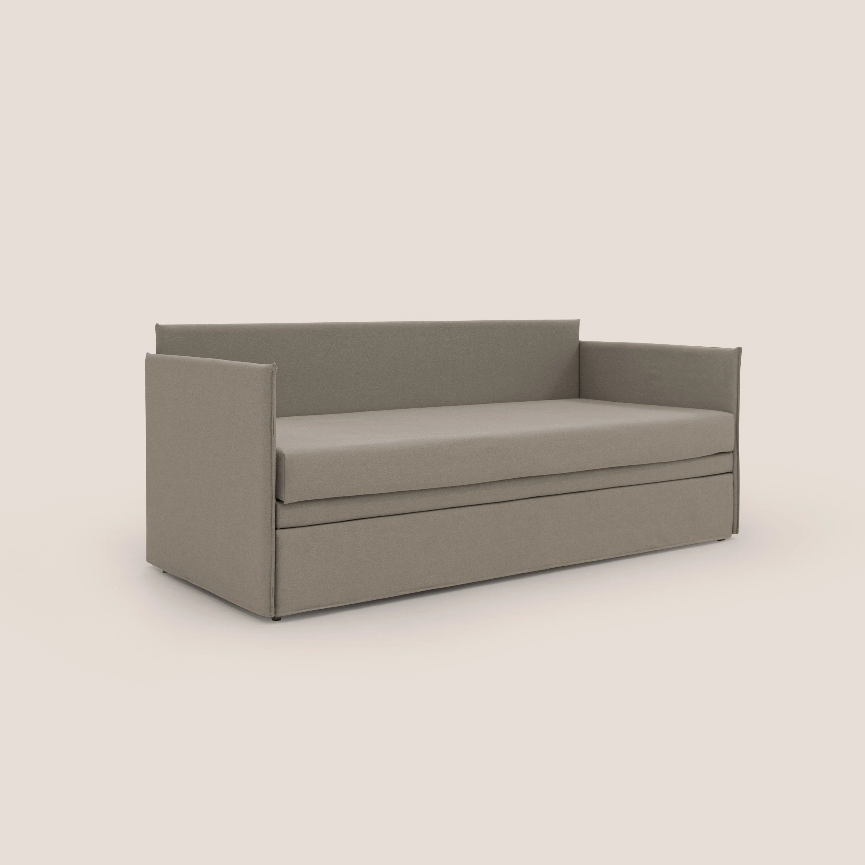 Brenta Canapé duplex avec lits jumeaux et tissu effet coton imperméable T13 Taupe tortora - Image 3