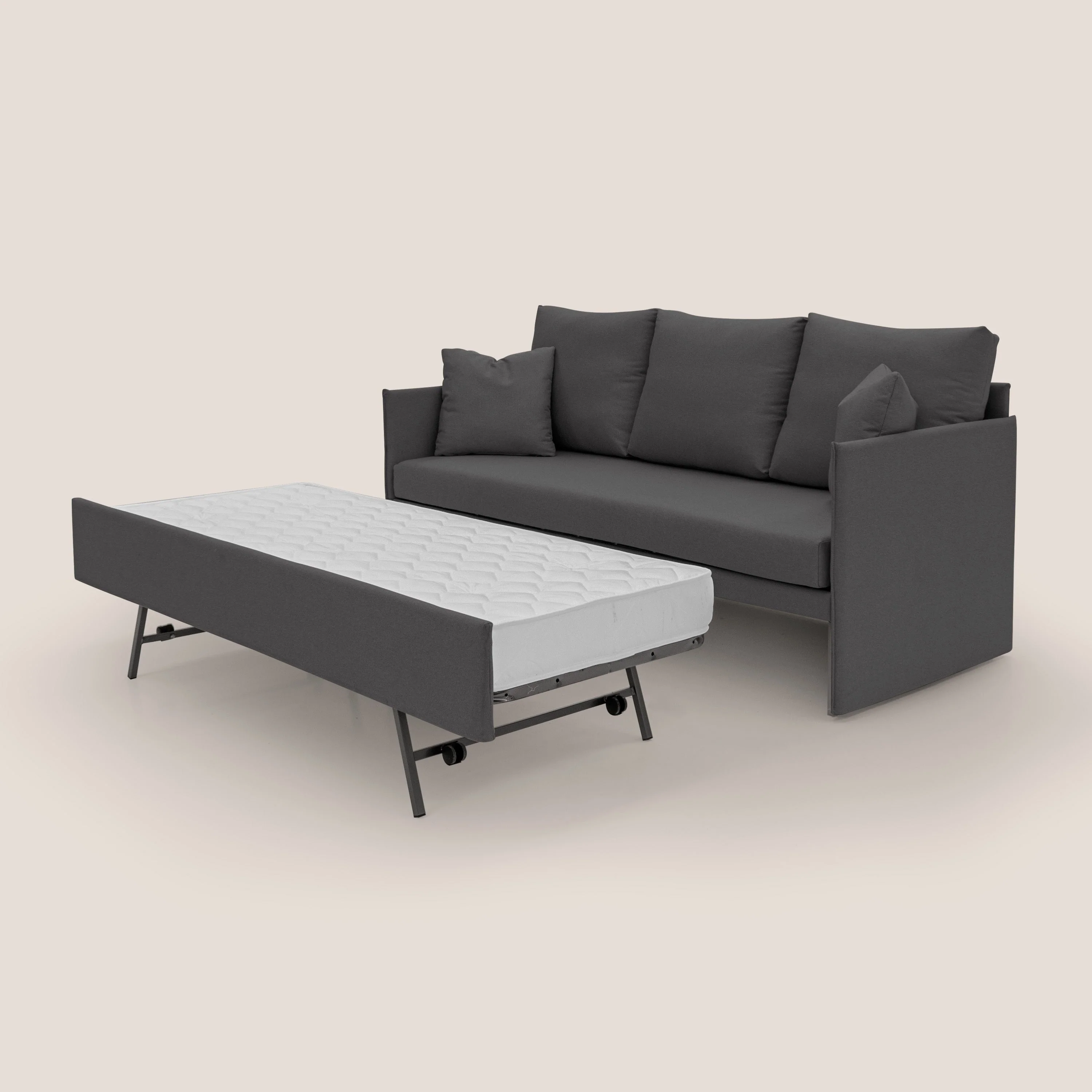 Brera Canapé duplex avec lits jumeaux et tissu effet coton imperméable T13 anthracite - Image 6