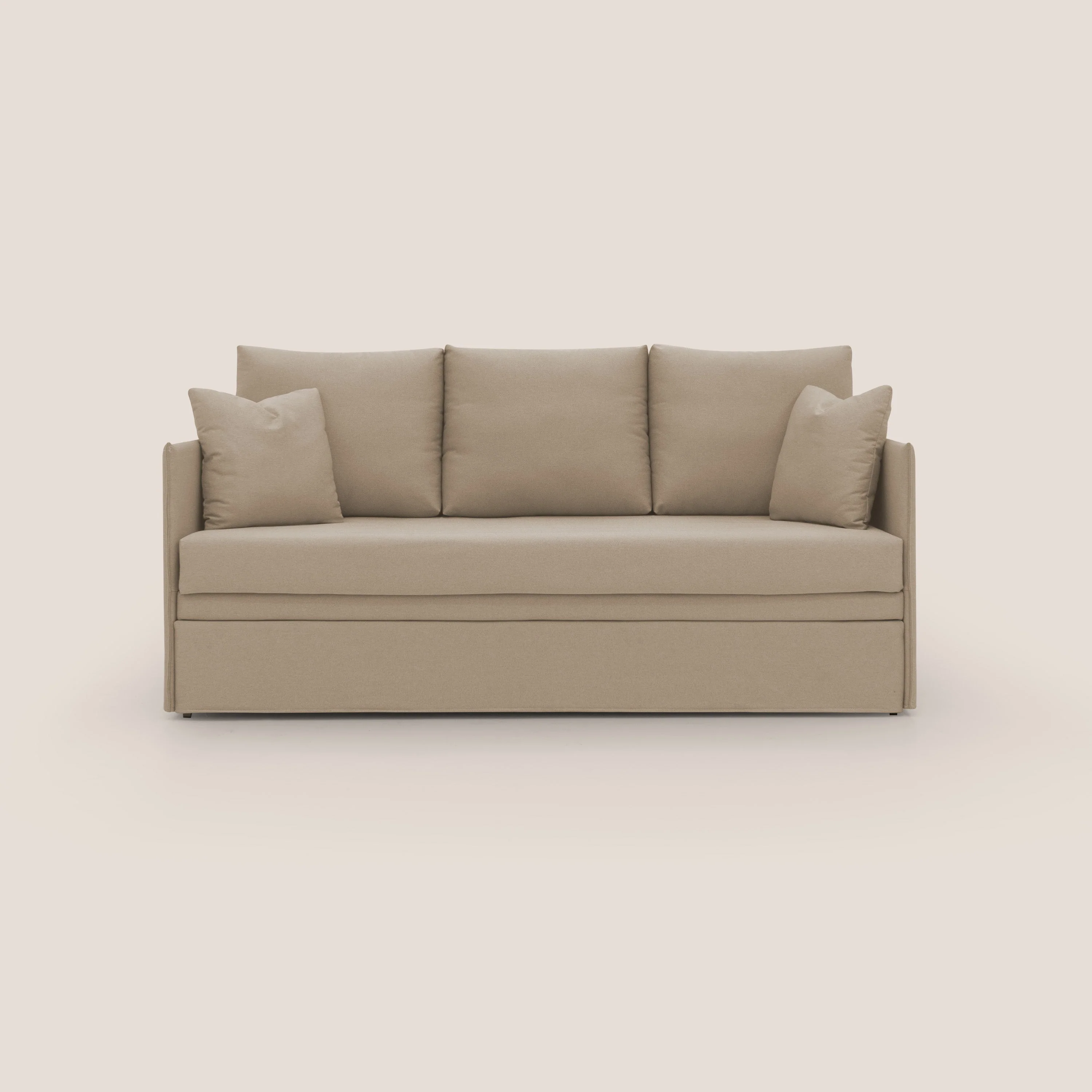 Brera Canapé duplex avec lits jumeaux et tissu effet coton imperméable T13 beige
