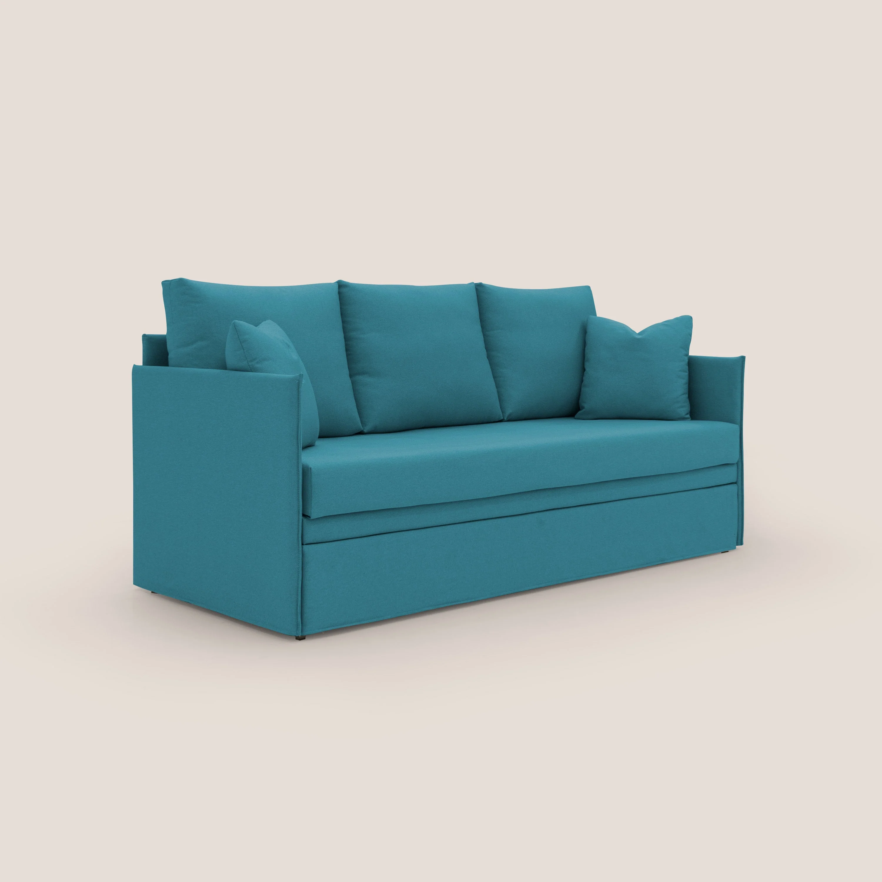Brera Canapé duplex avec lits jumeaux et tissu effet coton imperméable T13 bleu clair - Image 3
