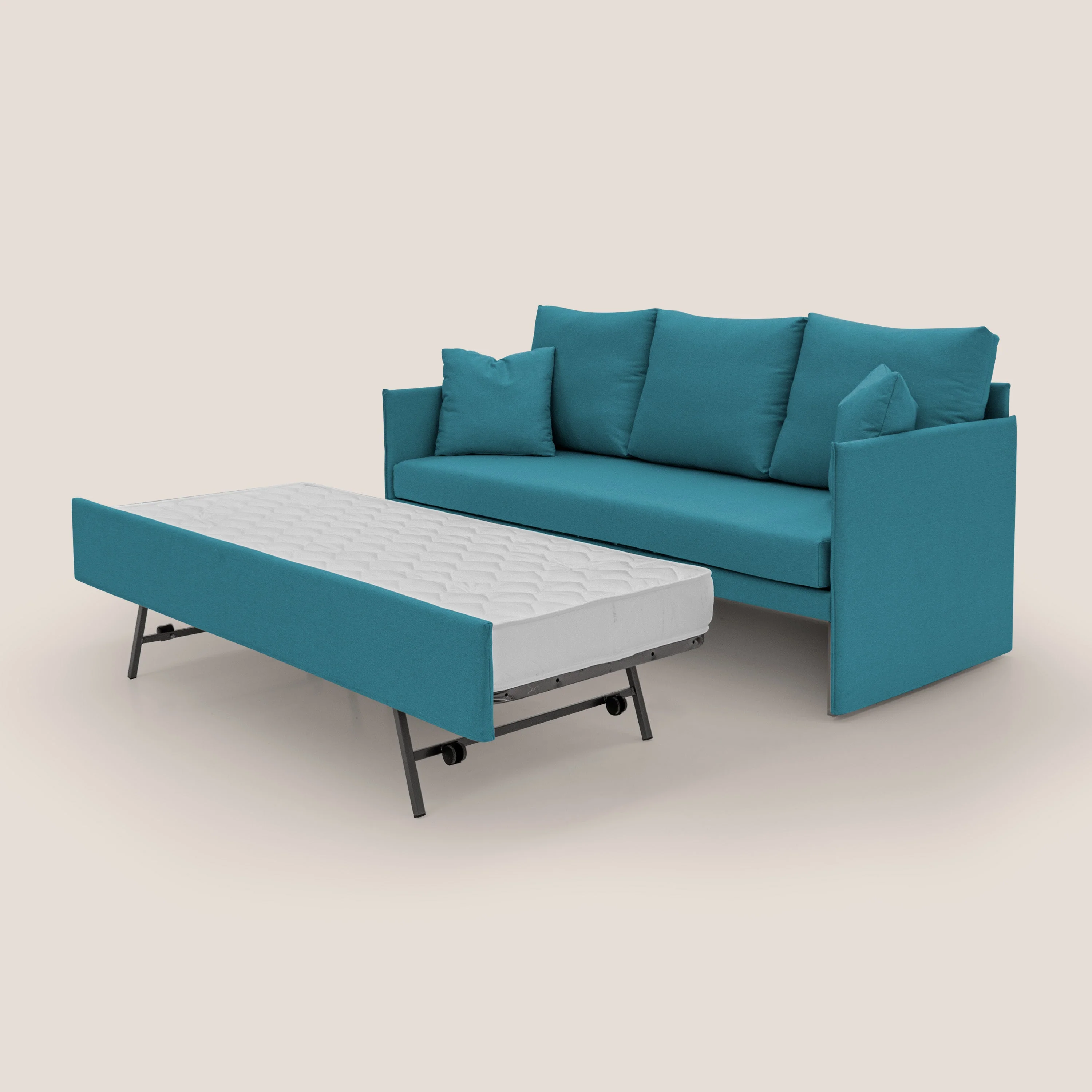 Brera Canapé duplex avec lits jumeaux et tissu effet coton imperméable T13 bleu clair - Image 6