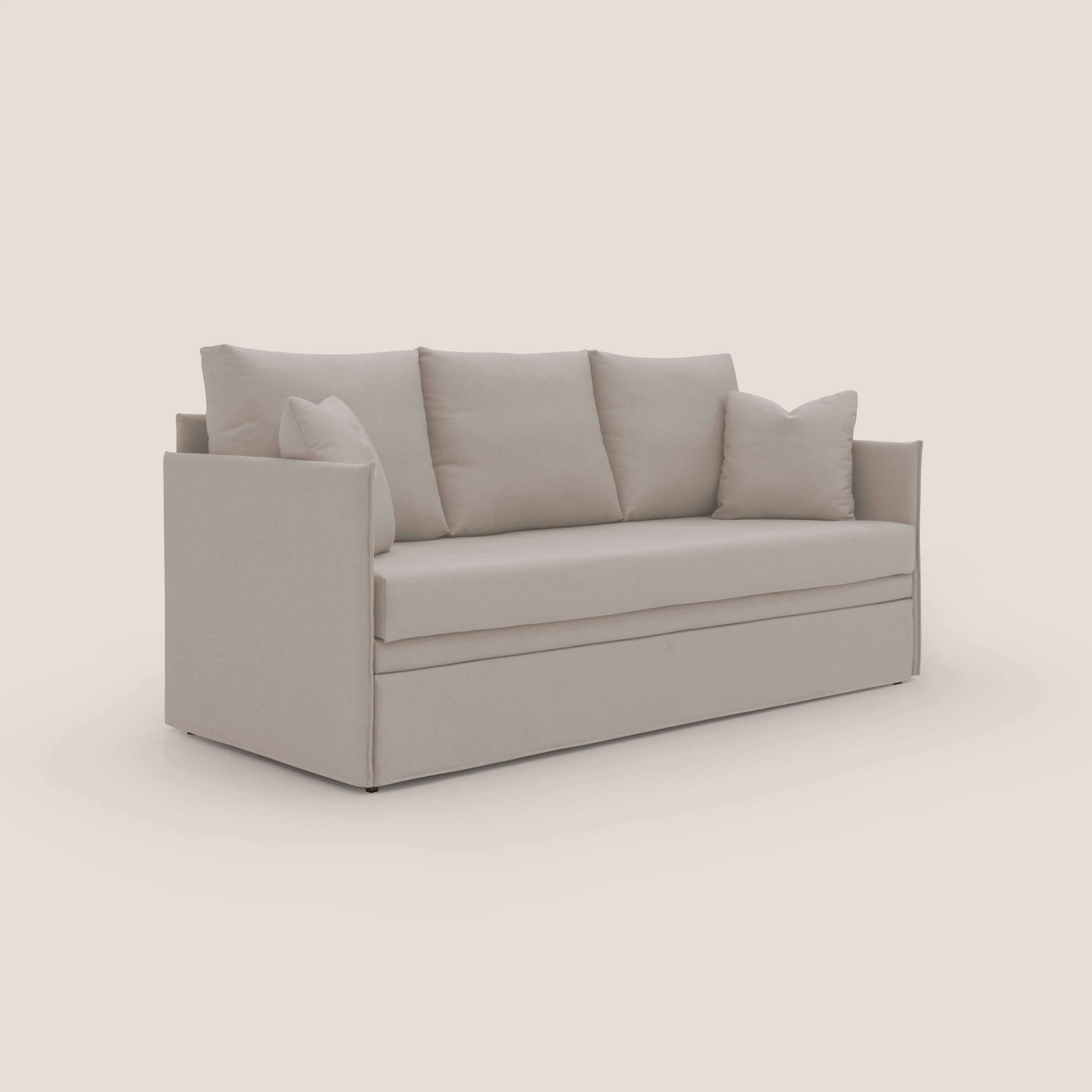 Brera Canapé duplex avec lits jumeaux et tissu effet coton imperméable T13 crème - Image 4