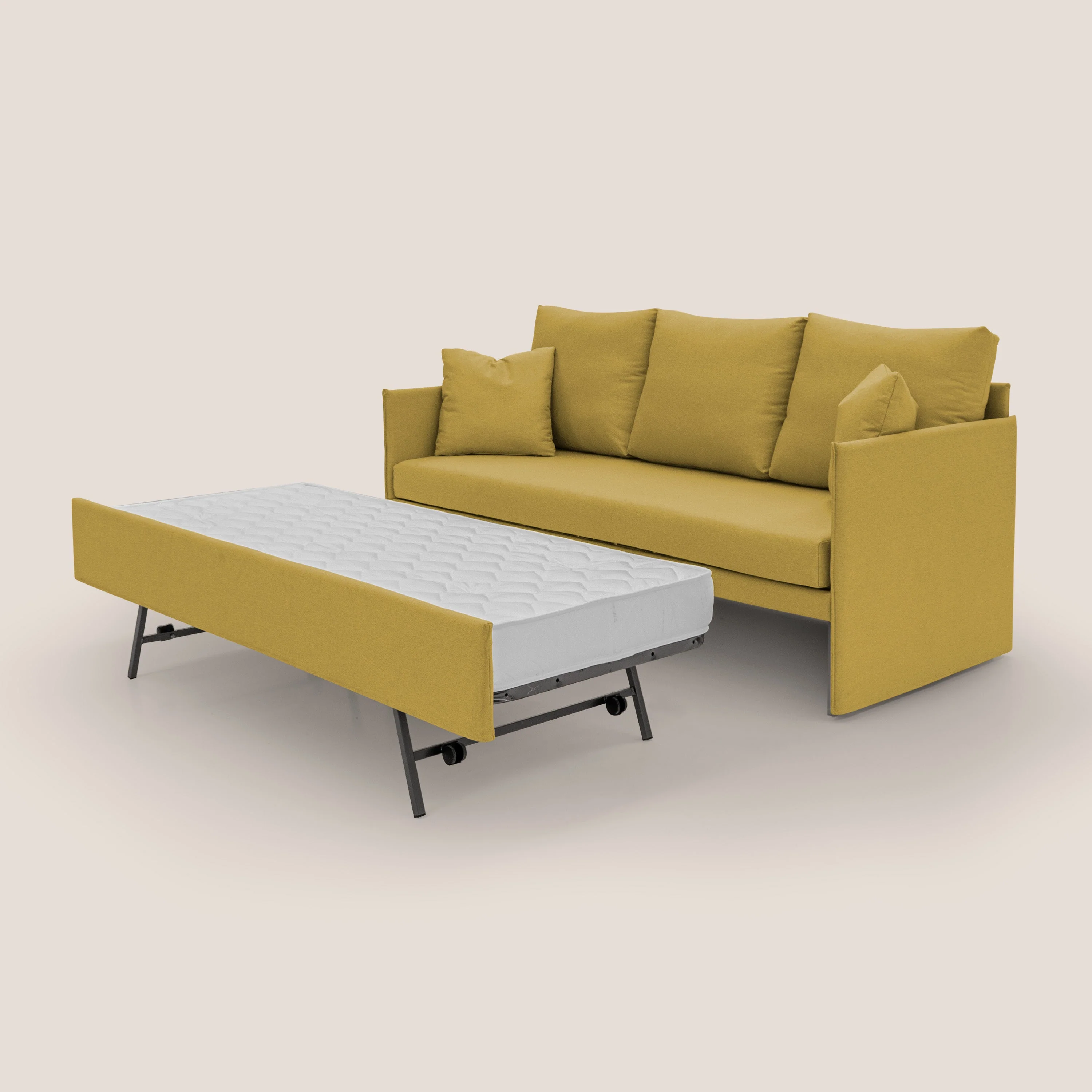 Brera Canapé duplex avec lits jumeaux et tissu effet coton imperméable T13 jaune - Image 6