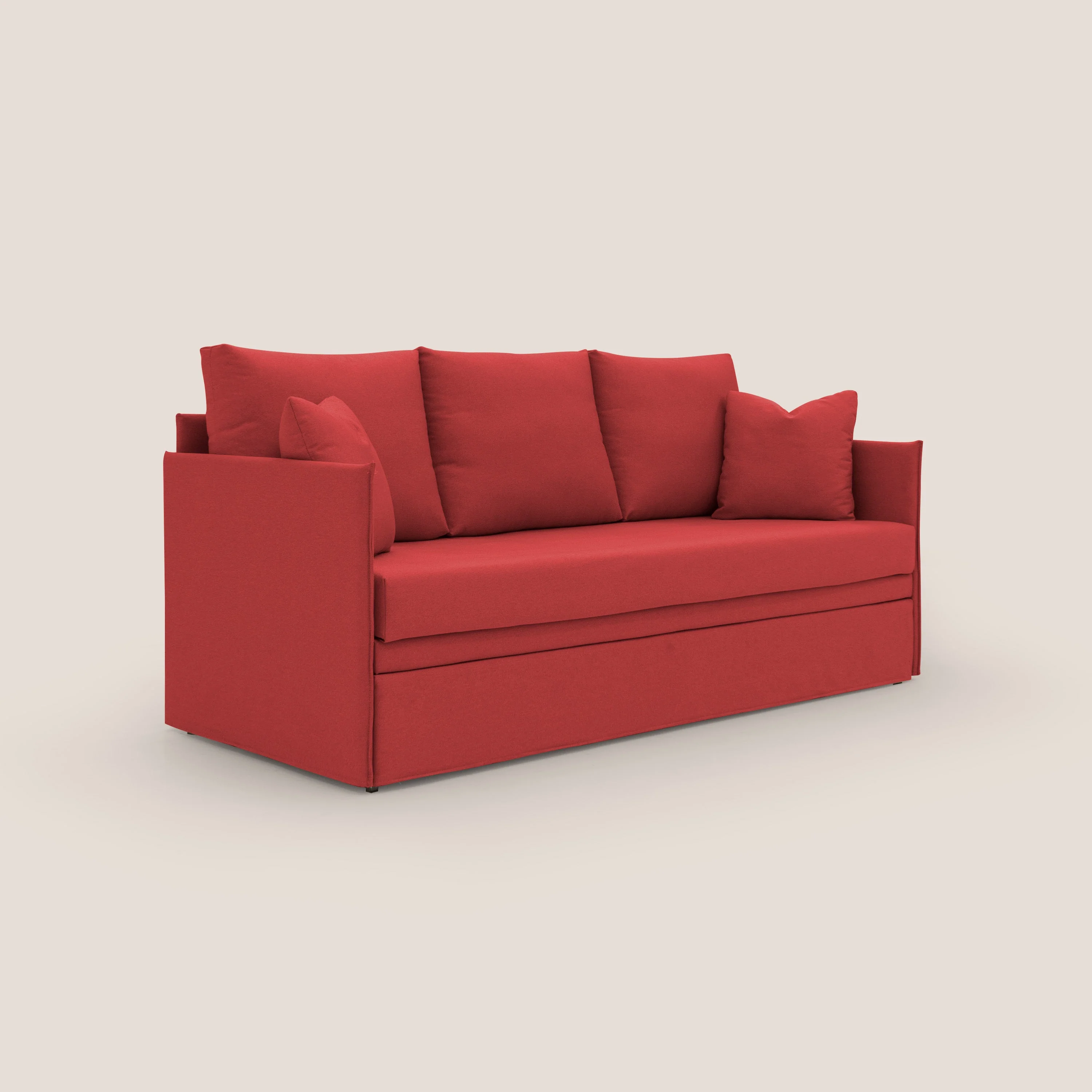 Brera Canapé duplex avec lits jumeaux et tissu effet coton imperméable T13 rouge - Image 3