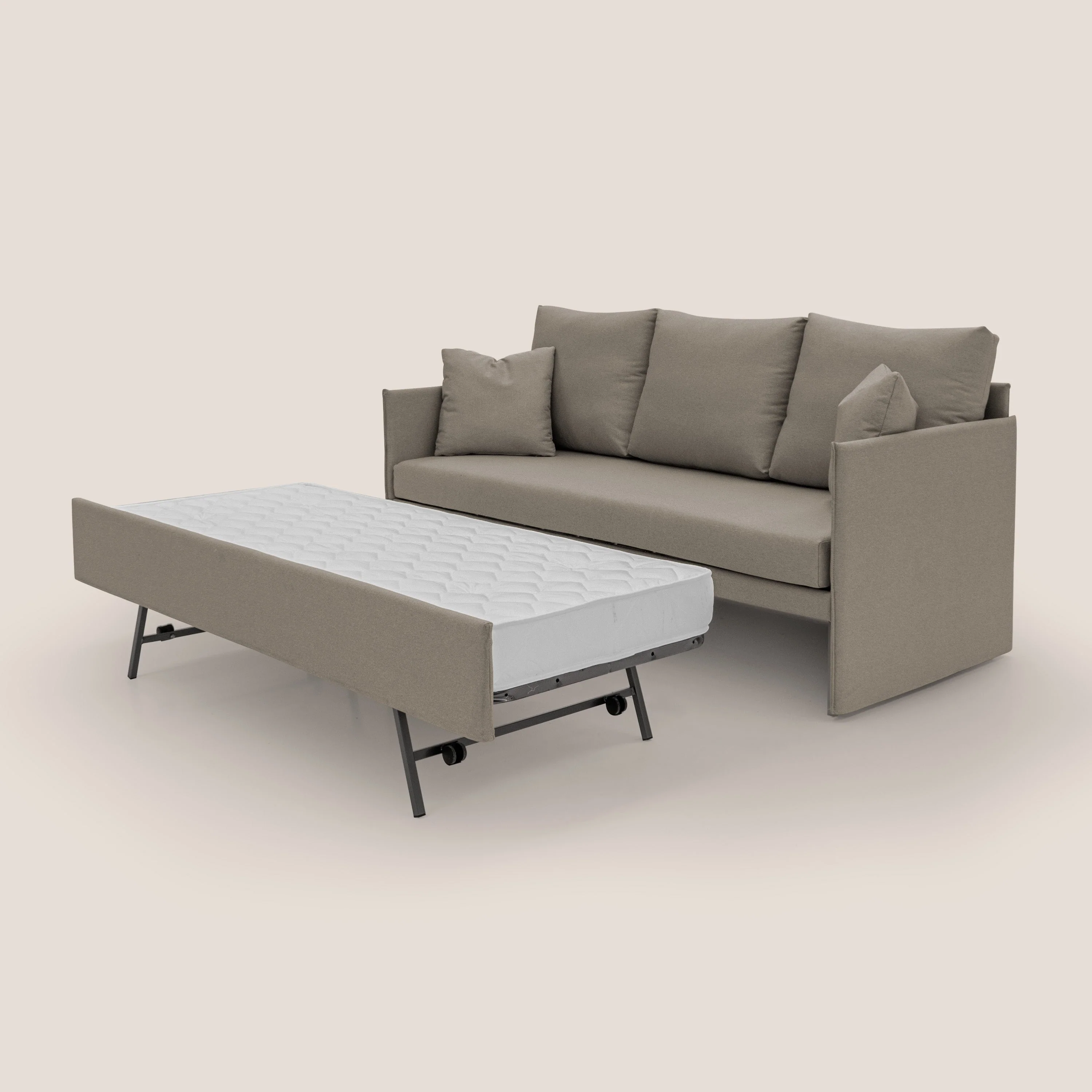 Brera Canapé duplex avec lits jumeaux et tissu effet coton imperméable T13 Taupe tortora - Image 6
