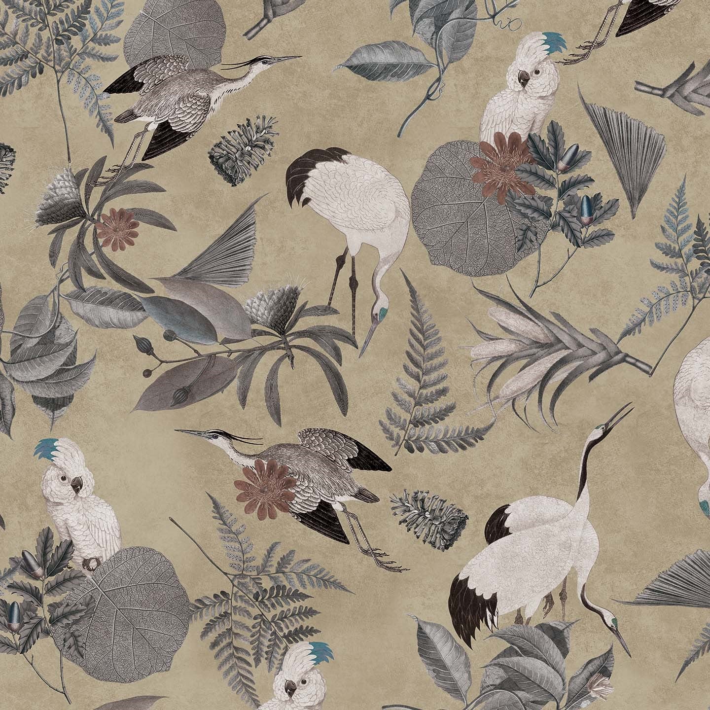 Cacadou Collection de coussins à motifs en velours imperméable beige - Image 2