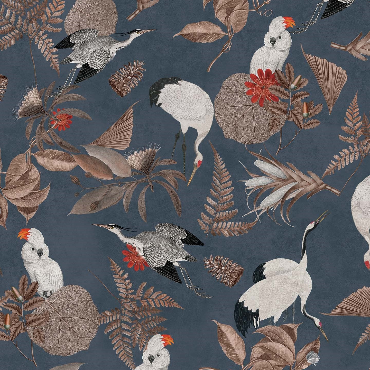 Cacadou Collection de coussins à motifs en velours imperméable bleu - Image 2