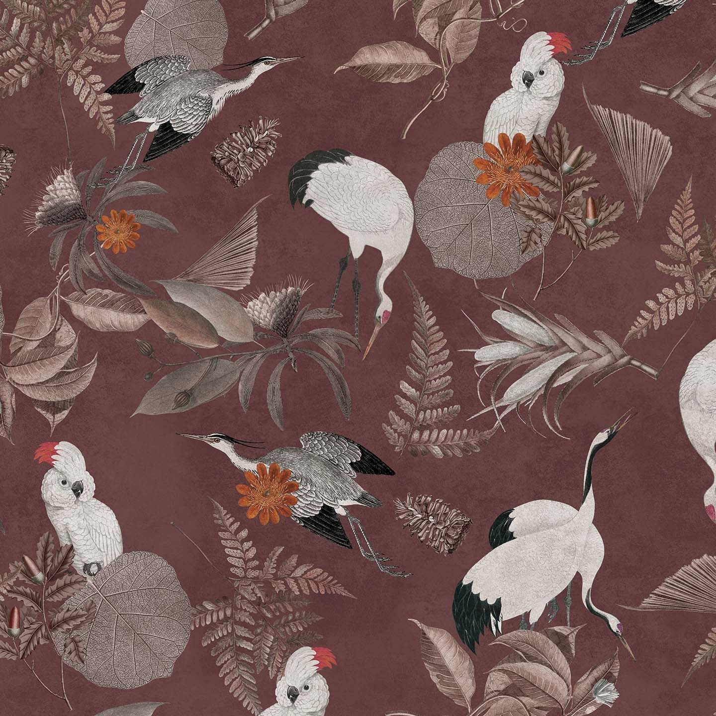 Cacadou Collection de coussins à motifs en velours imperméable rouge - Image 2