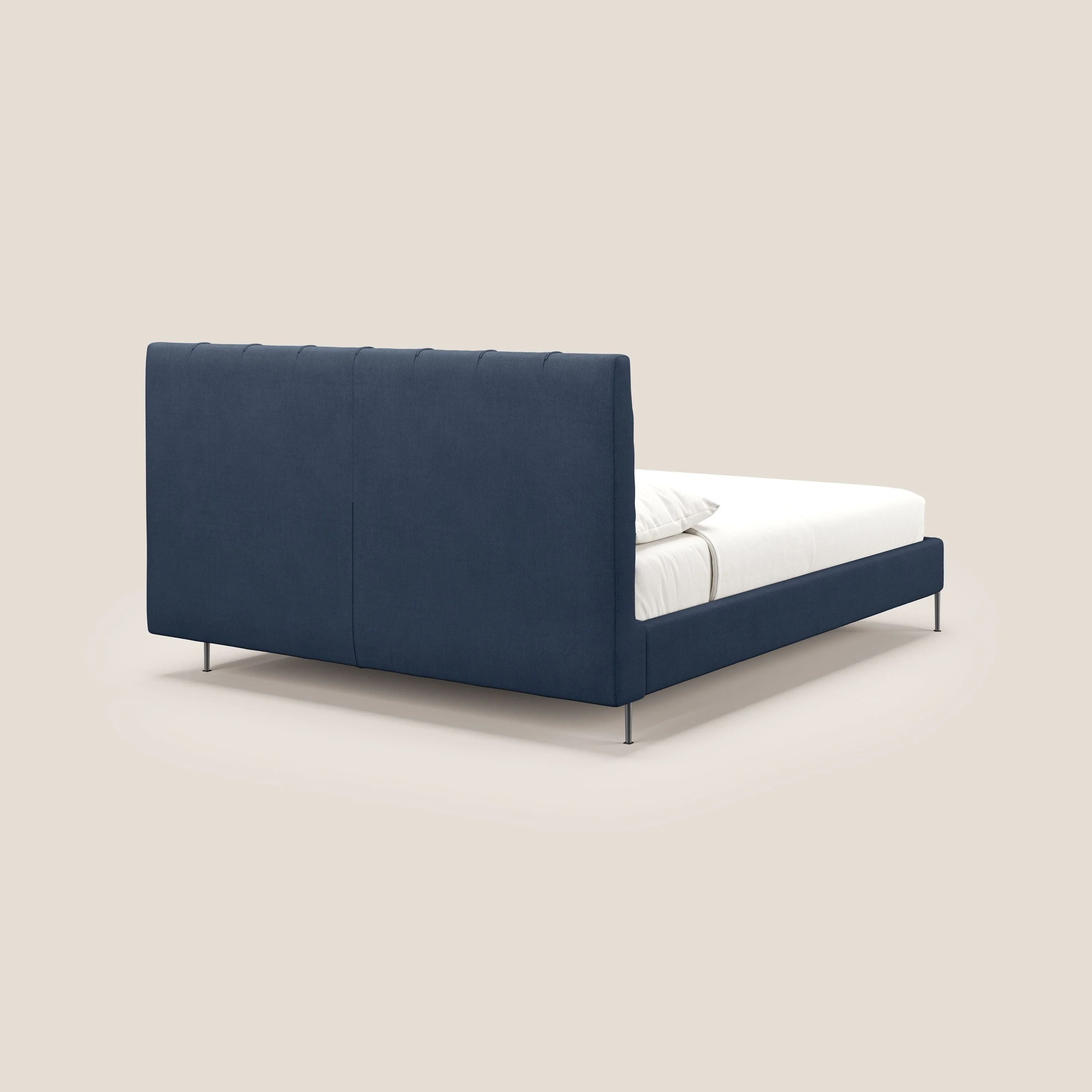 Calliope lit rembourré aux pieds hauts complètement déhoussable en tissu détachable T17 bleu - Image 4