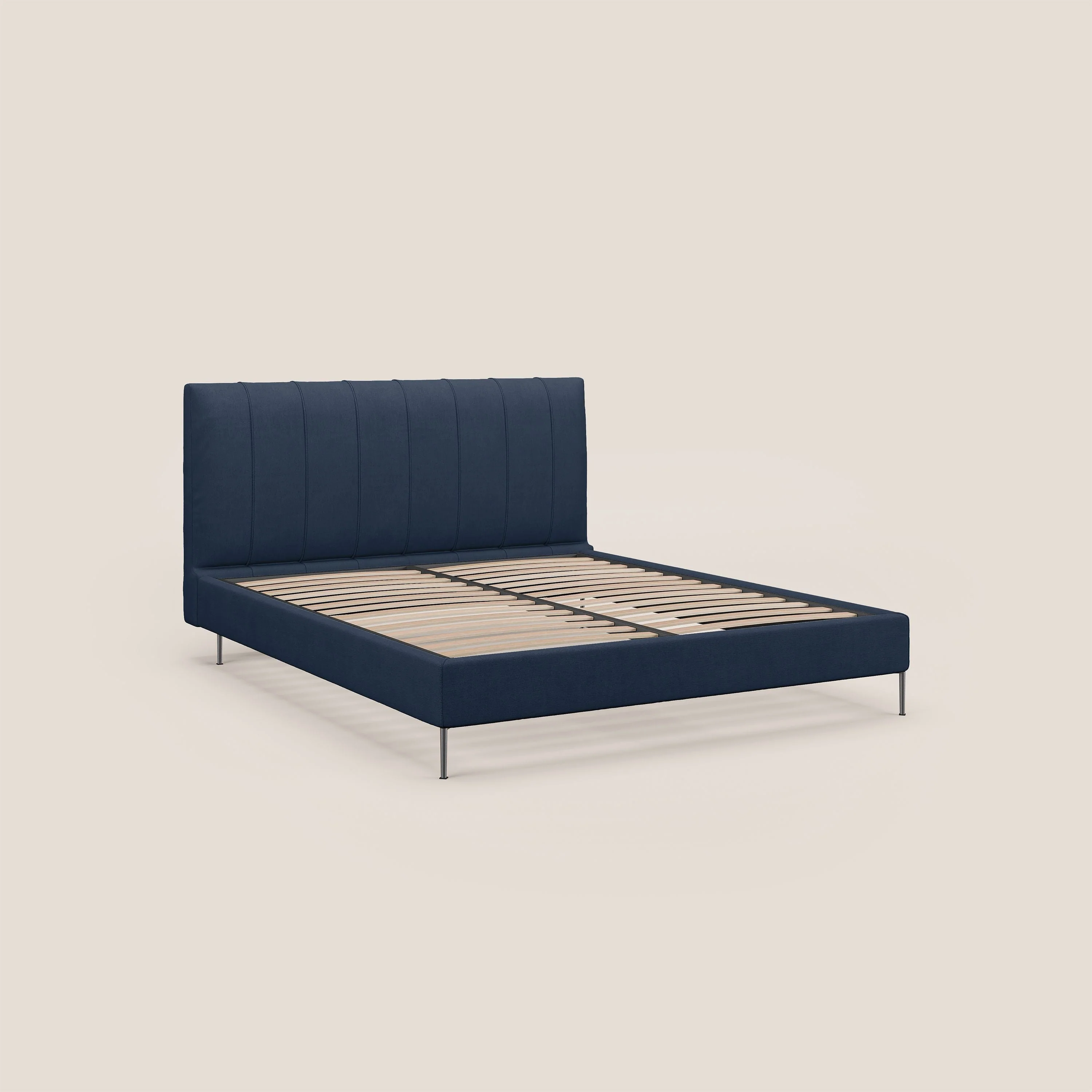 Calliope lit rembourré aux pieds hauts complètement déhoussable en tissu détachable T17 bleu - Image 7