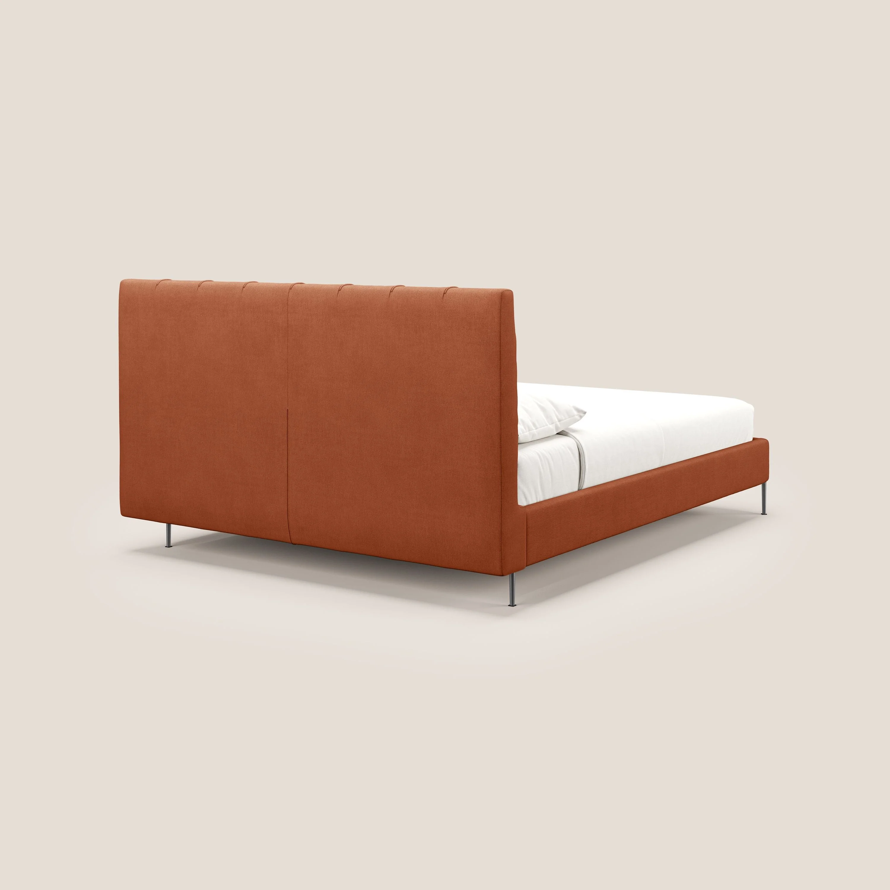 Calliope lit rembourré aux pieds hauts complètement déhoussable en tissu détachable T17 orange - Image 4