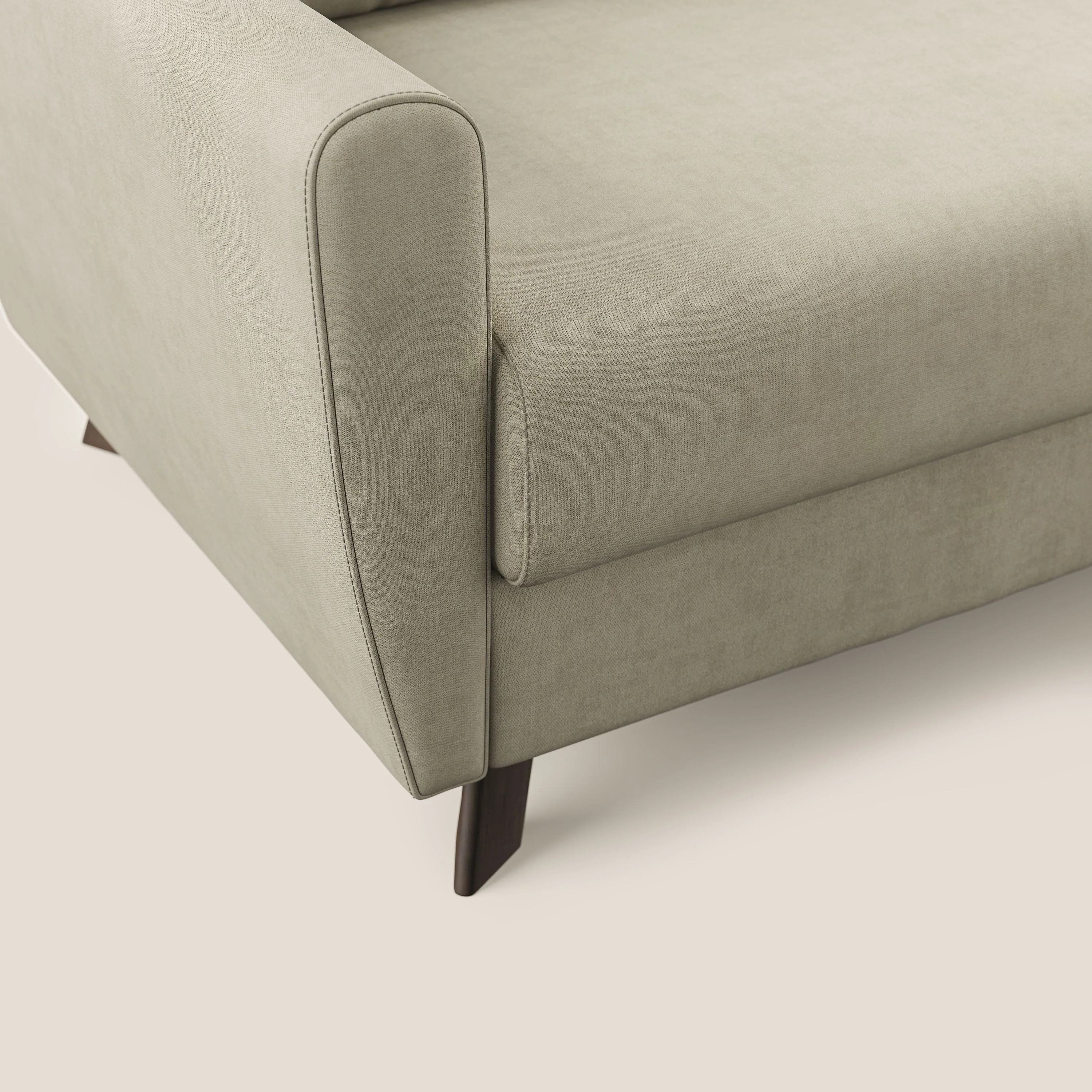 Callisto Canapé d'angle convertible en tissu doux imperméable T02 crème - Image 9