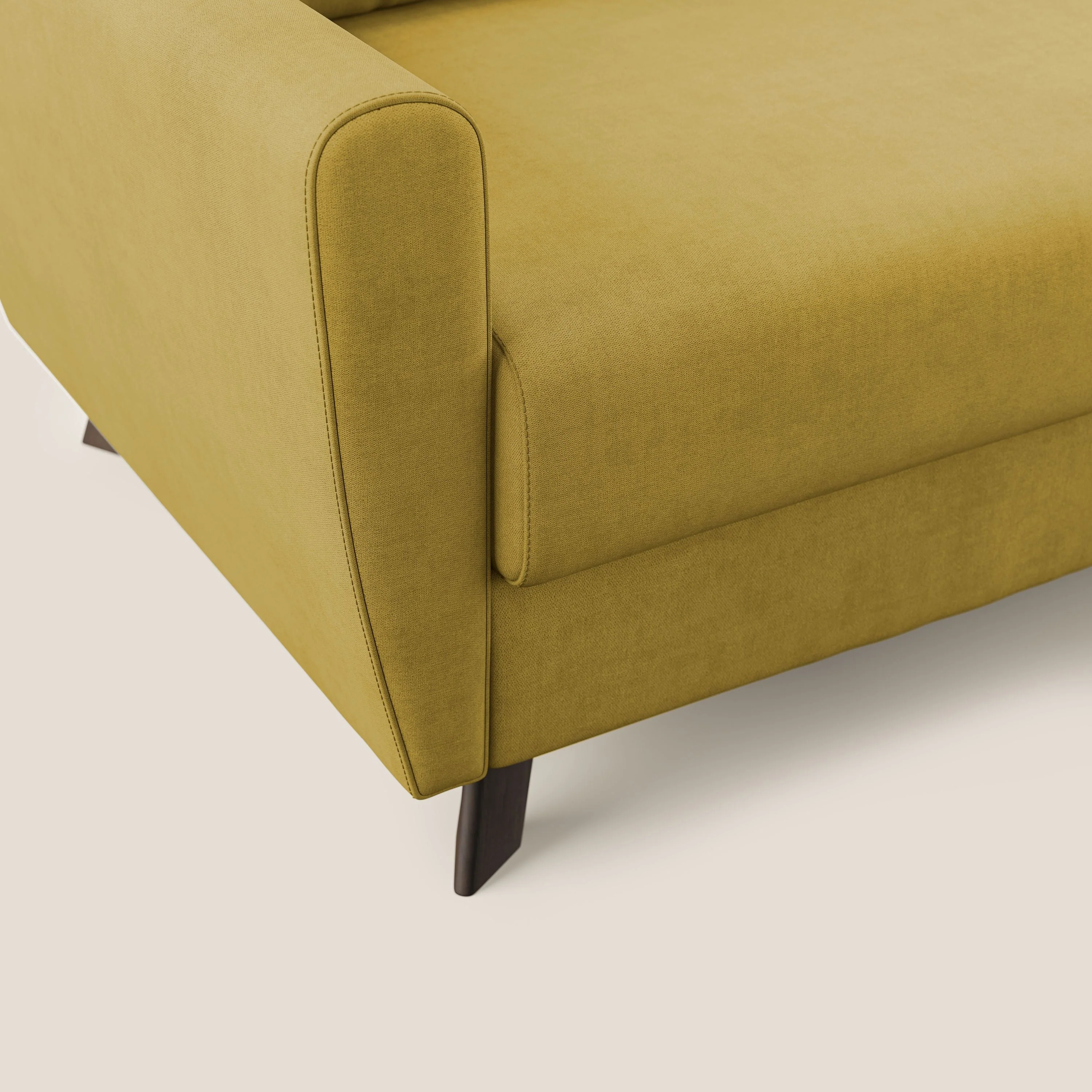 Callisto Canapé d'angle convertible en tissu doux imperméable T02 jaune - Image 8