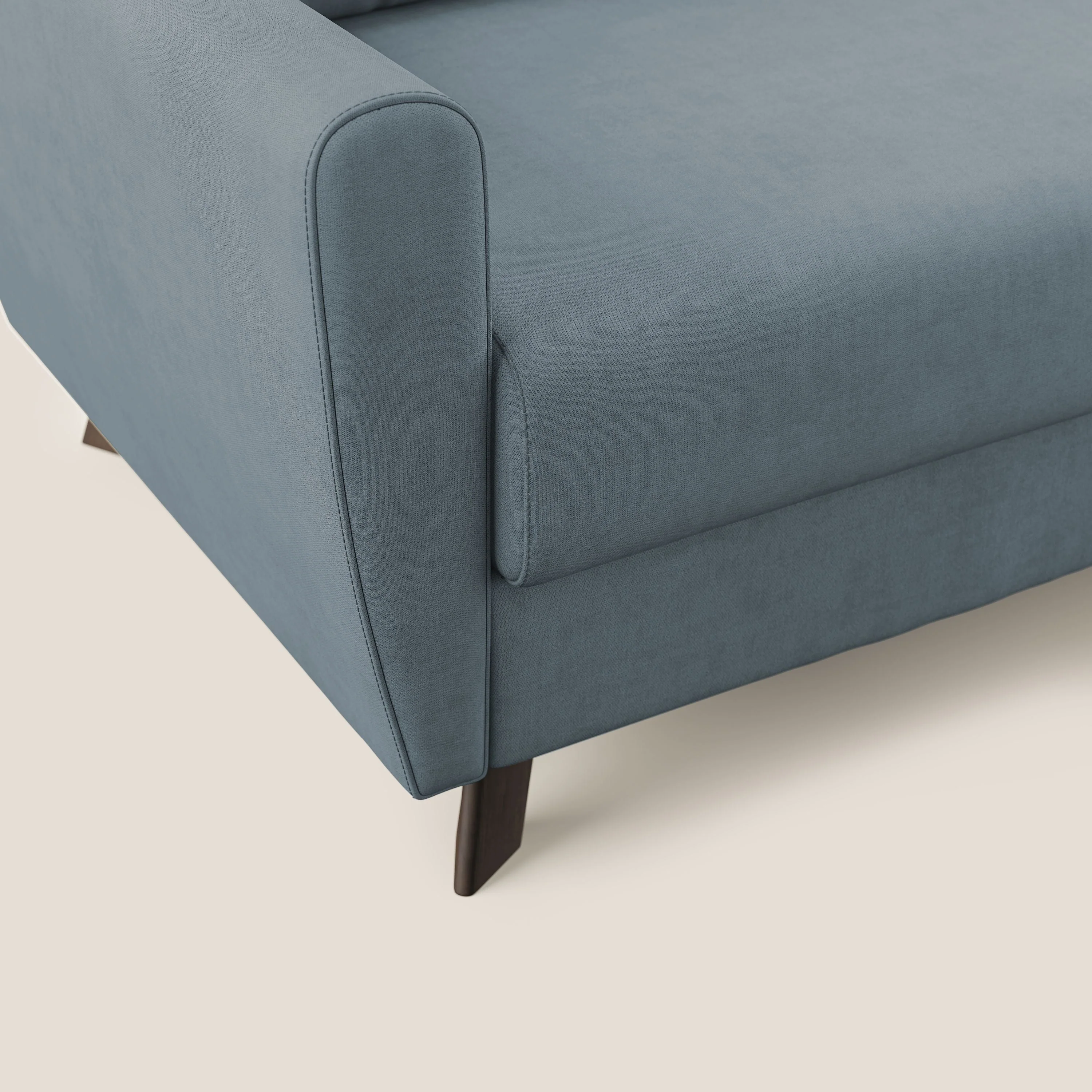 Callisto Canapé d'angle convertible en tissu doux imperméable T02 sucre glace - Image 7