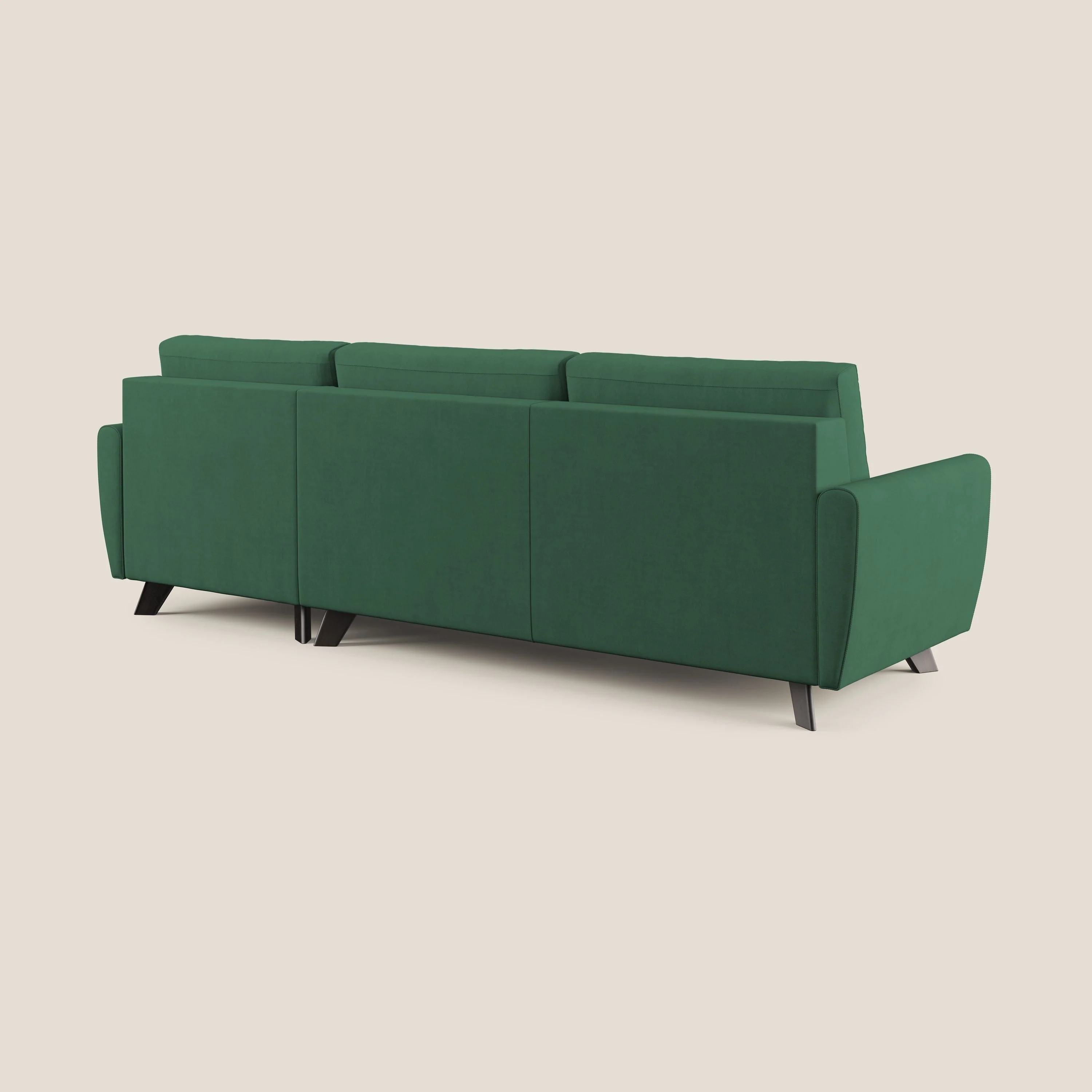 Callisto Canapé d'angle convertible en tissu doux imperméable T02 vert - Image 5