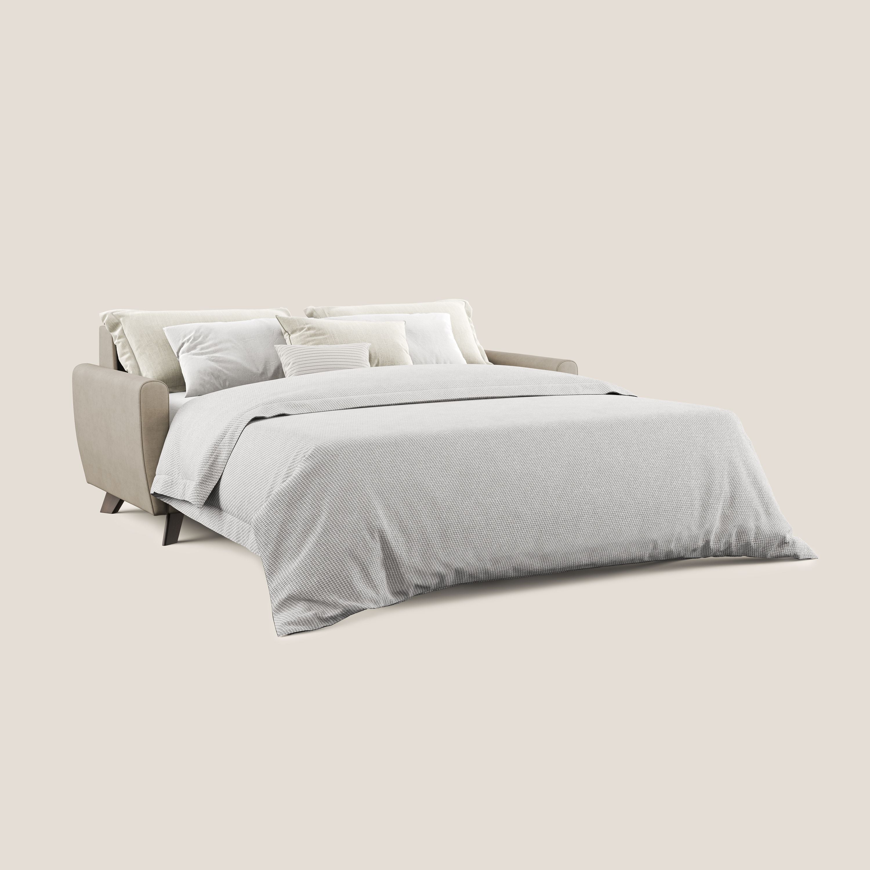 Callisto Canapé lit convertible en tissu doux imperméable T02 beige - Image 4