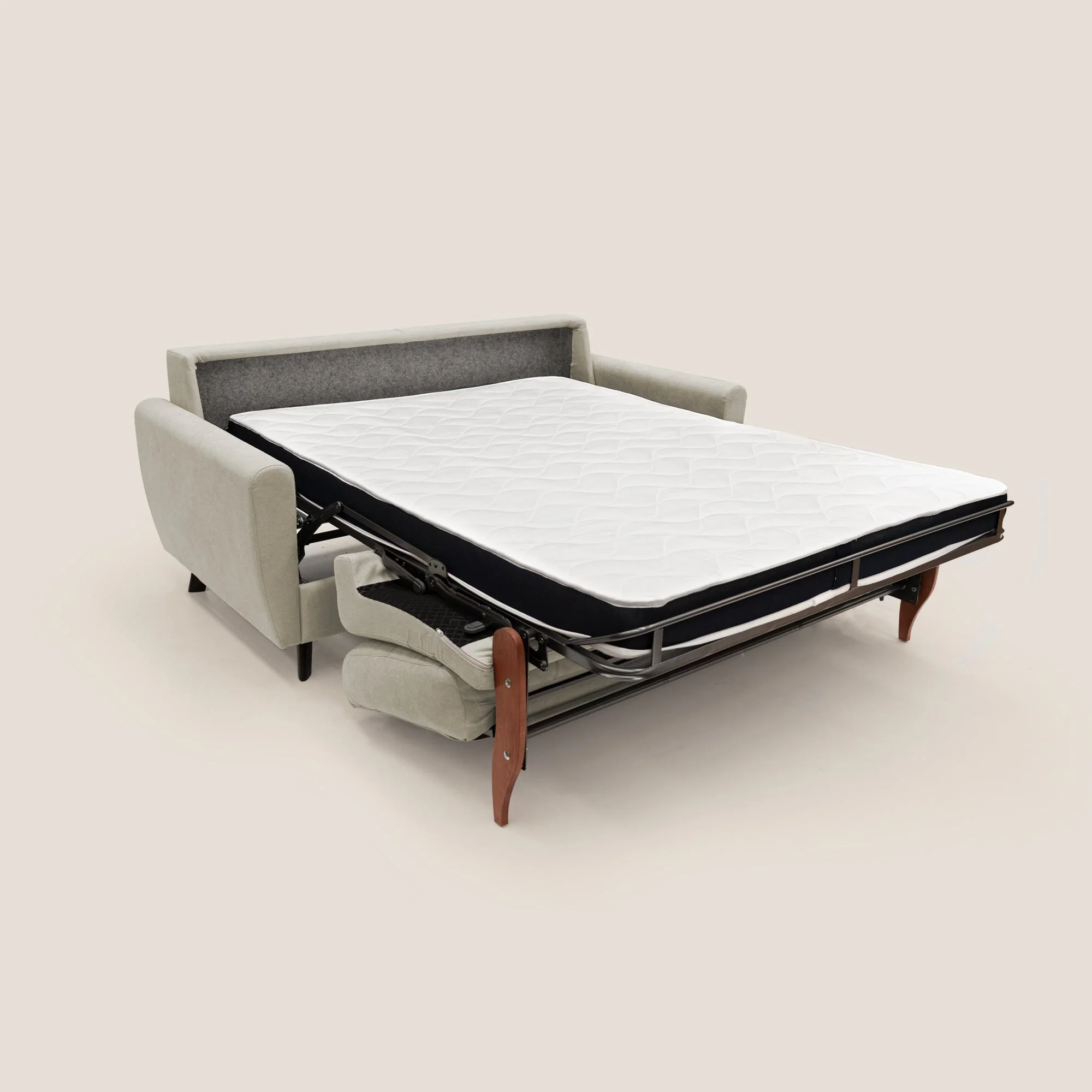 Callisto Canapé lit convertible en tissu doux imperméable T02 crème - Image 12