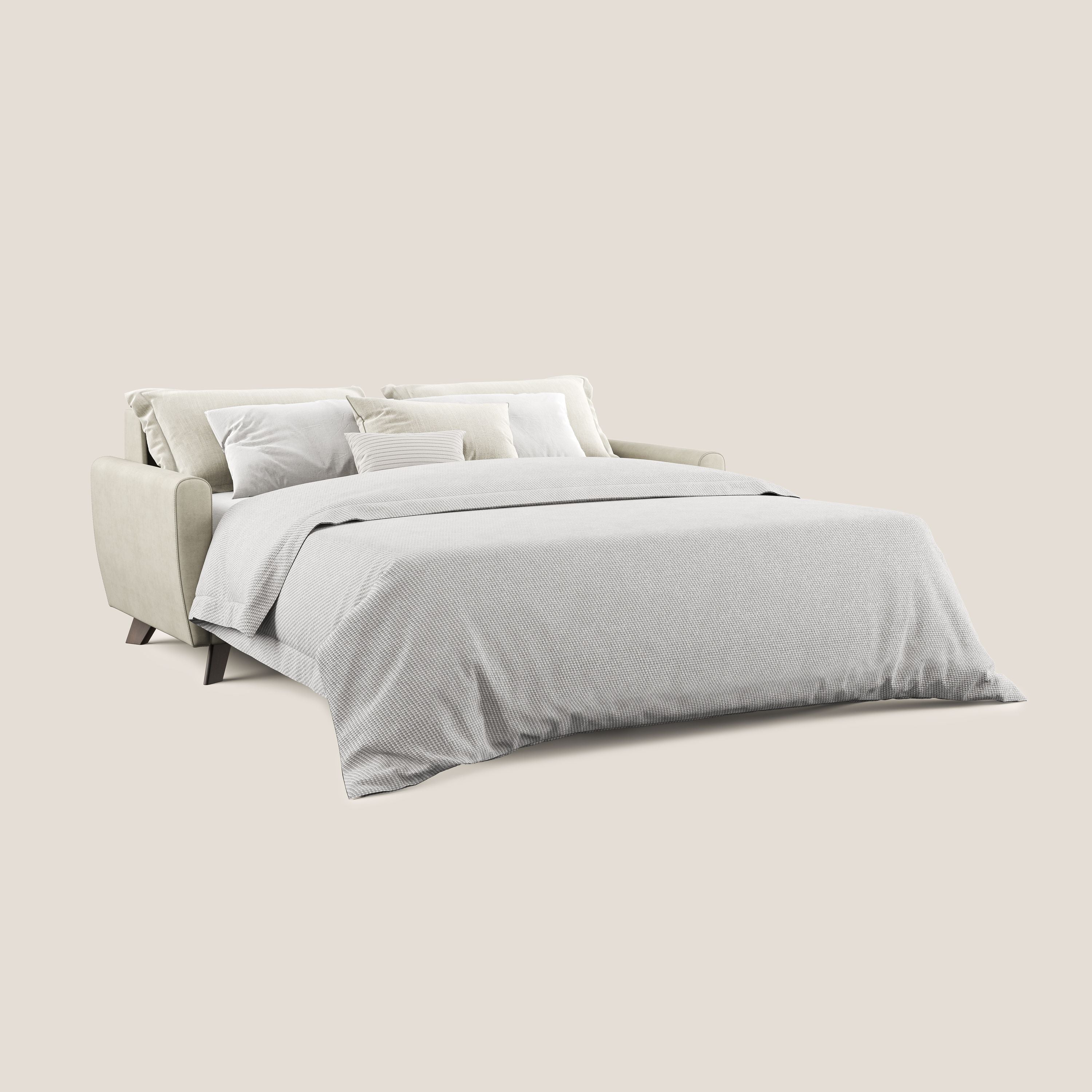 Callisto Canapé lit convertible en tissu doux imperméable T02 crème - Image 5