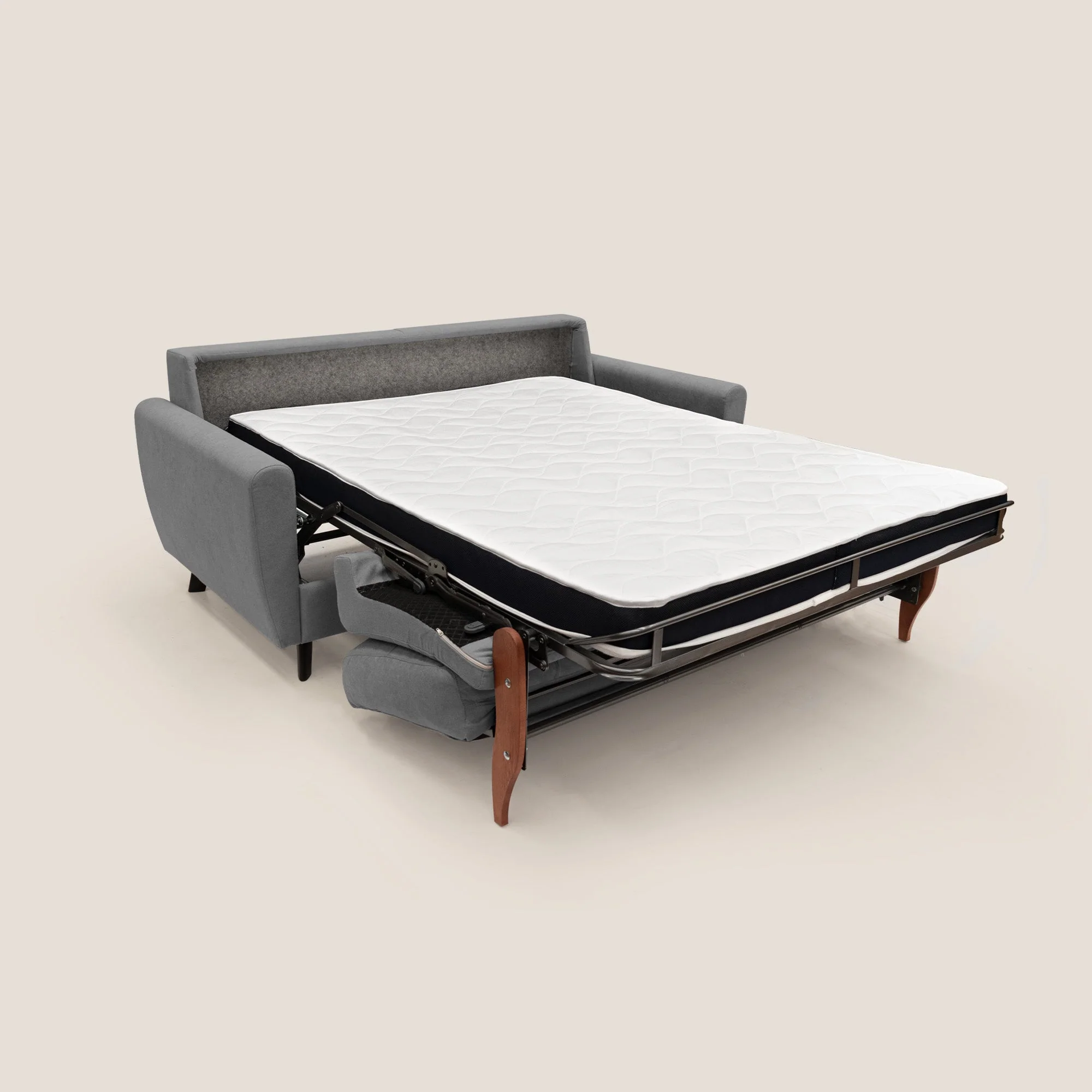Callisto Canapé lit convertible en tissu doux imperméable T02 gris - Image 10
