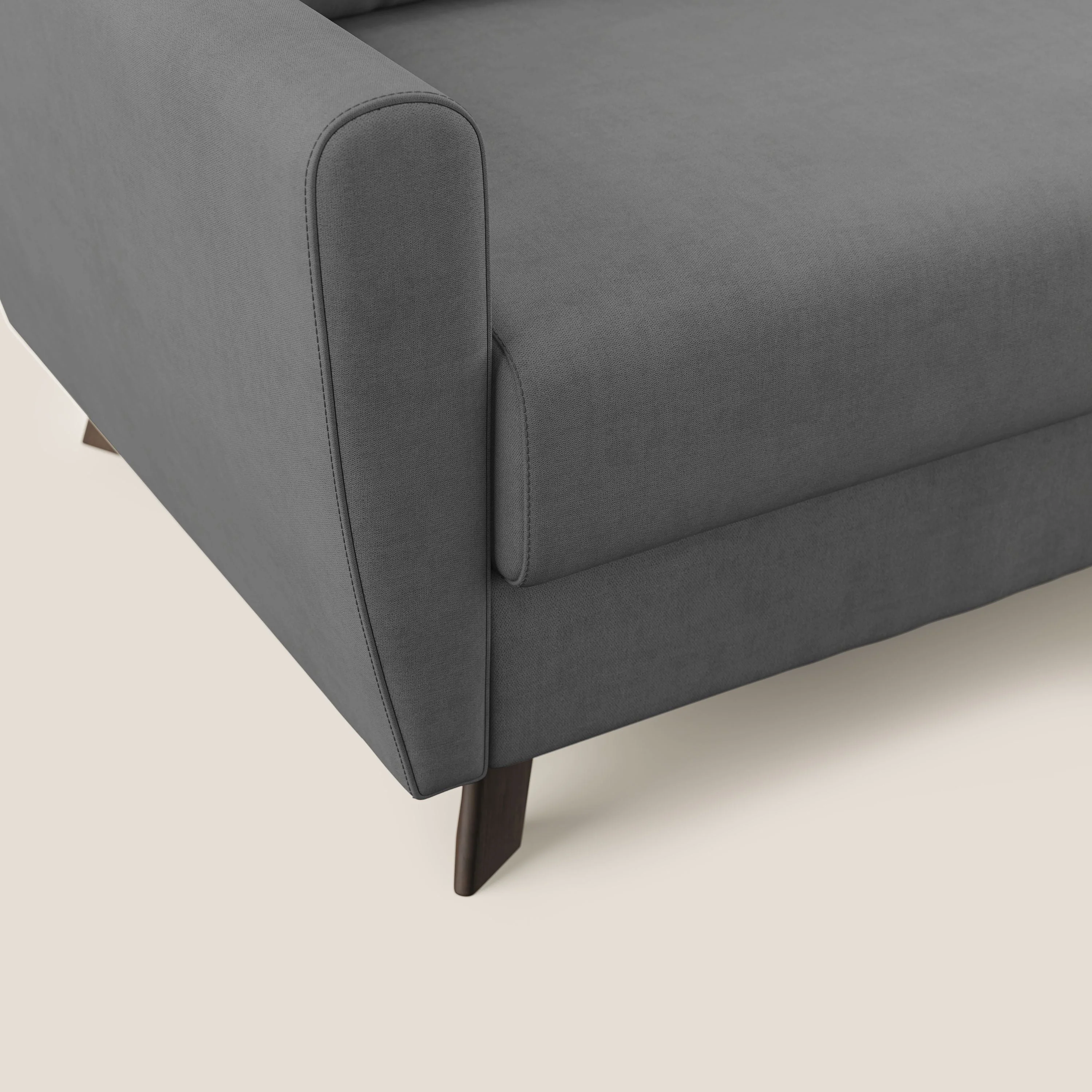 Callisto Canapé lit convertible en tissu doux imperméable T02 gris - Image 6