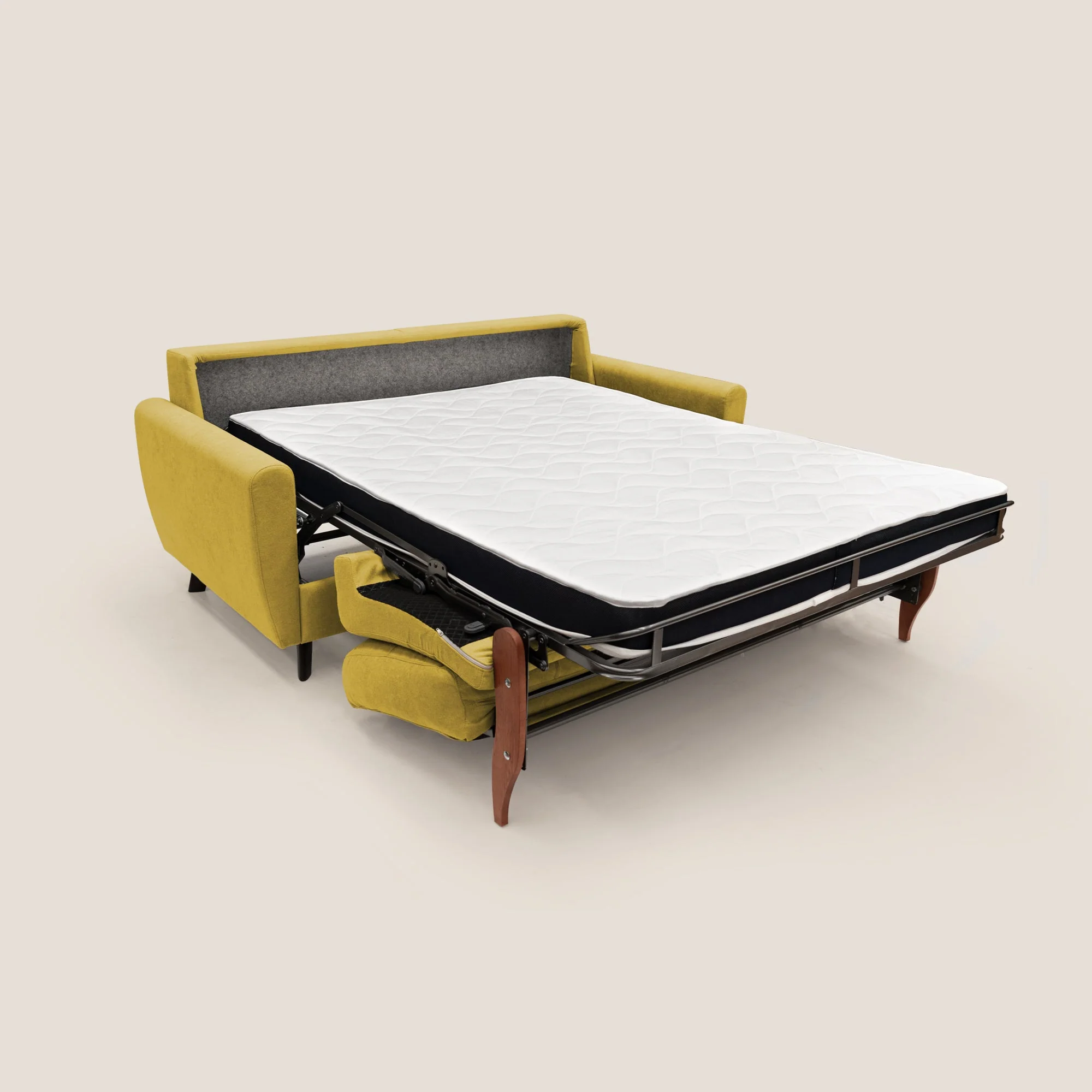 Callisto Canapé lit convertible en tissu doux imperméable T02 jaune - Image 10
