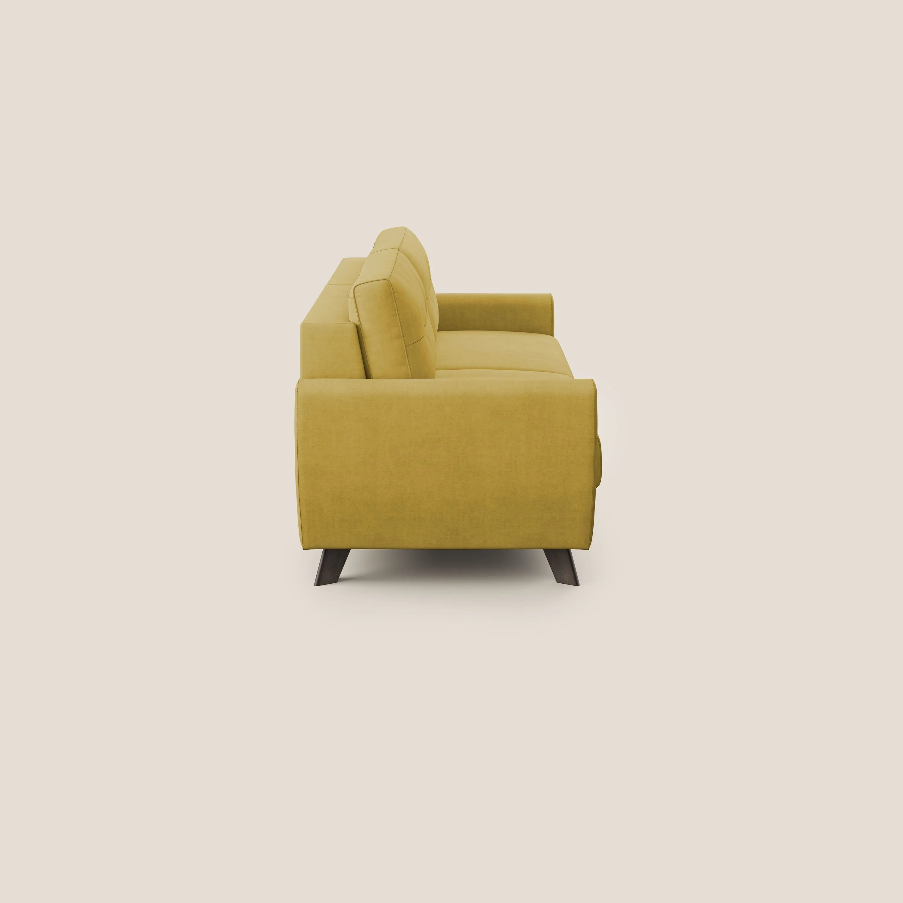 Callisto Canapé lit convertible en tissu doux imperméable T02 jaune - Image 4