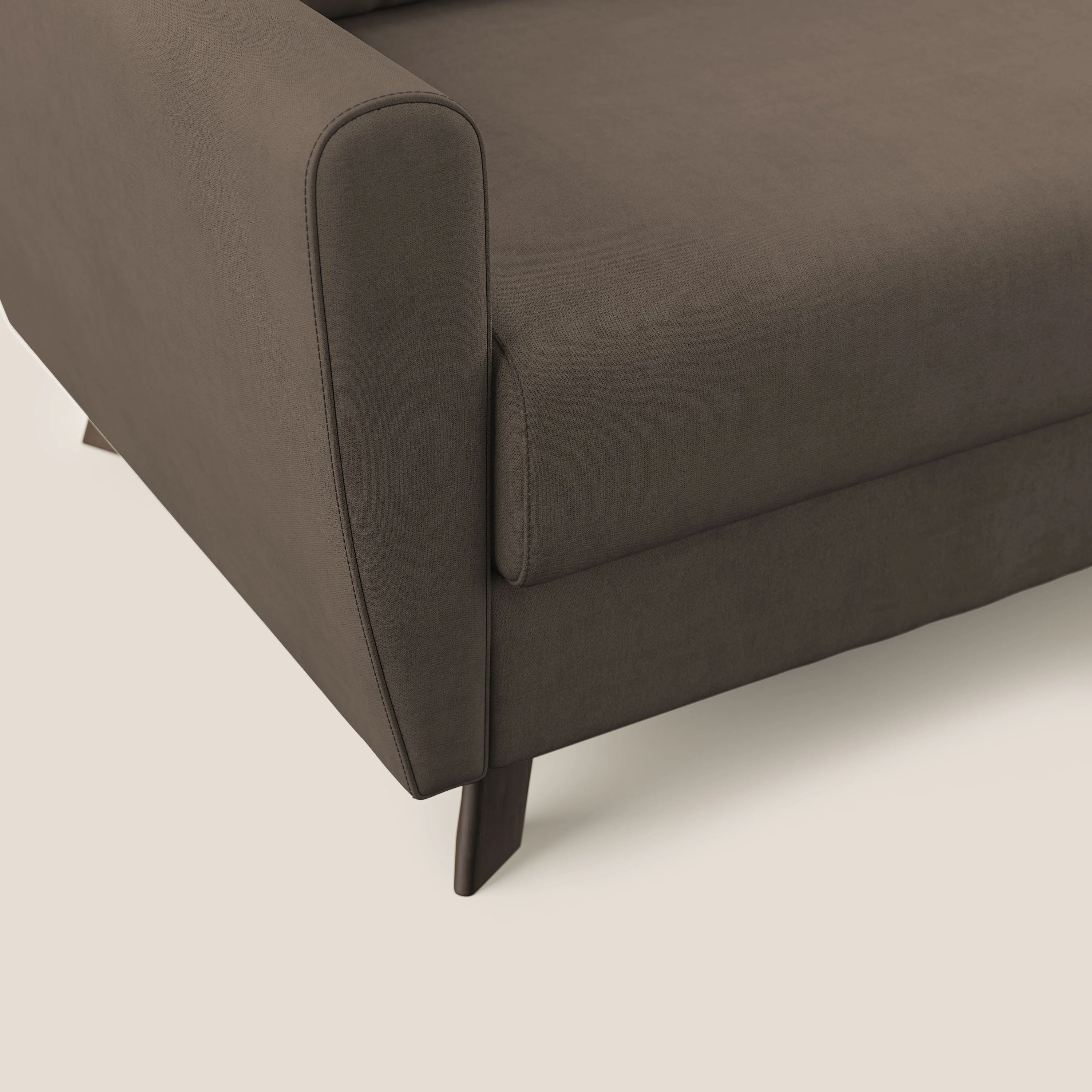 Callisto Canapé lit convertible en tissu doux imperméable T02 marron - Image 6