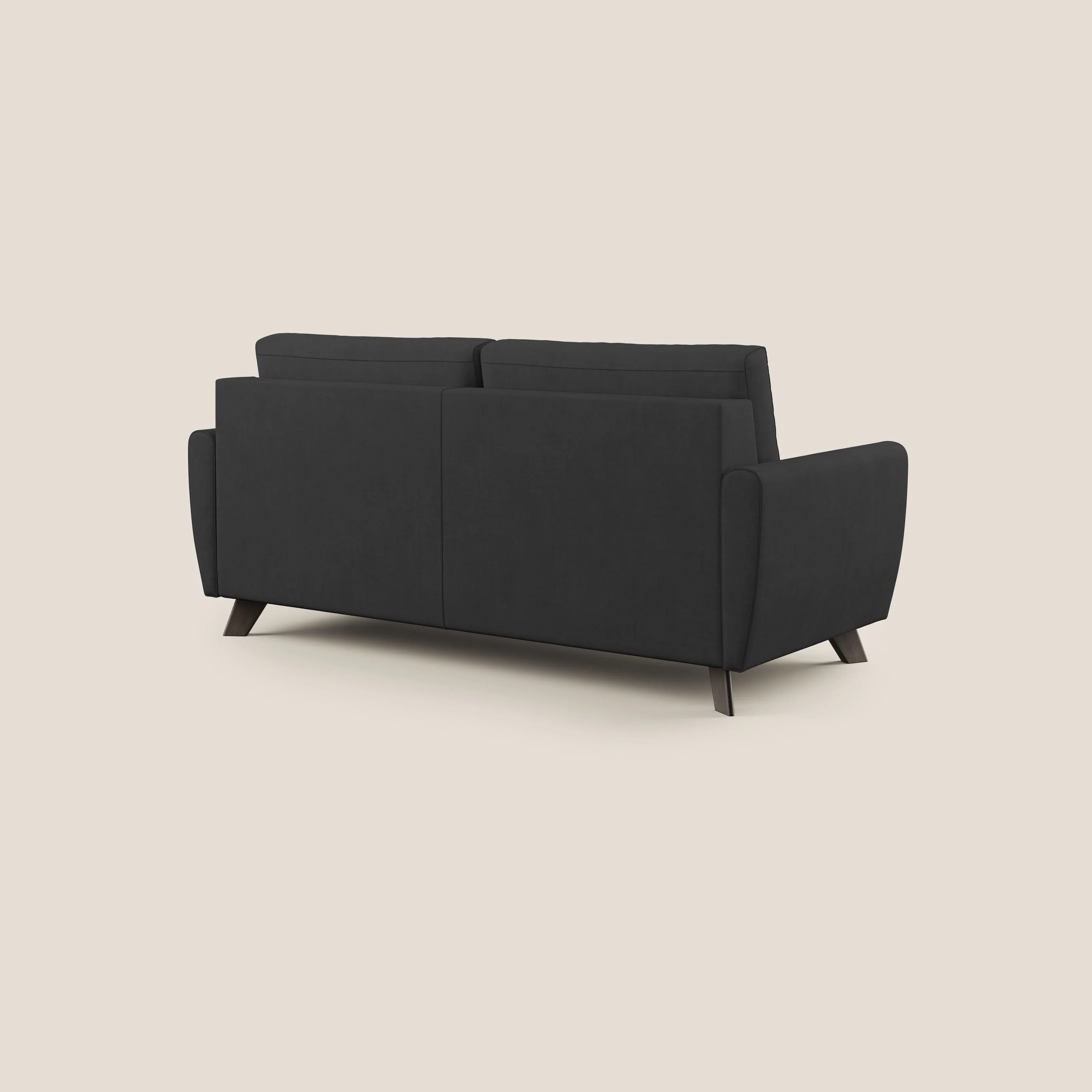 Callisto Canapé lit convertible en tissu doux imperméable T02 noir - Image 5