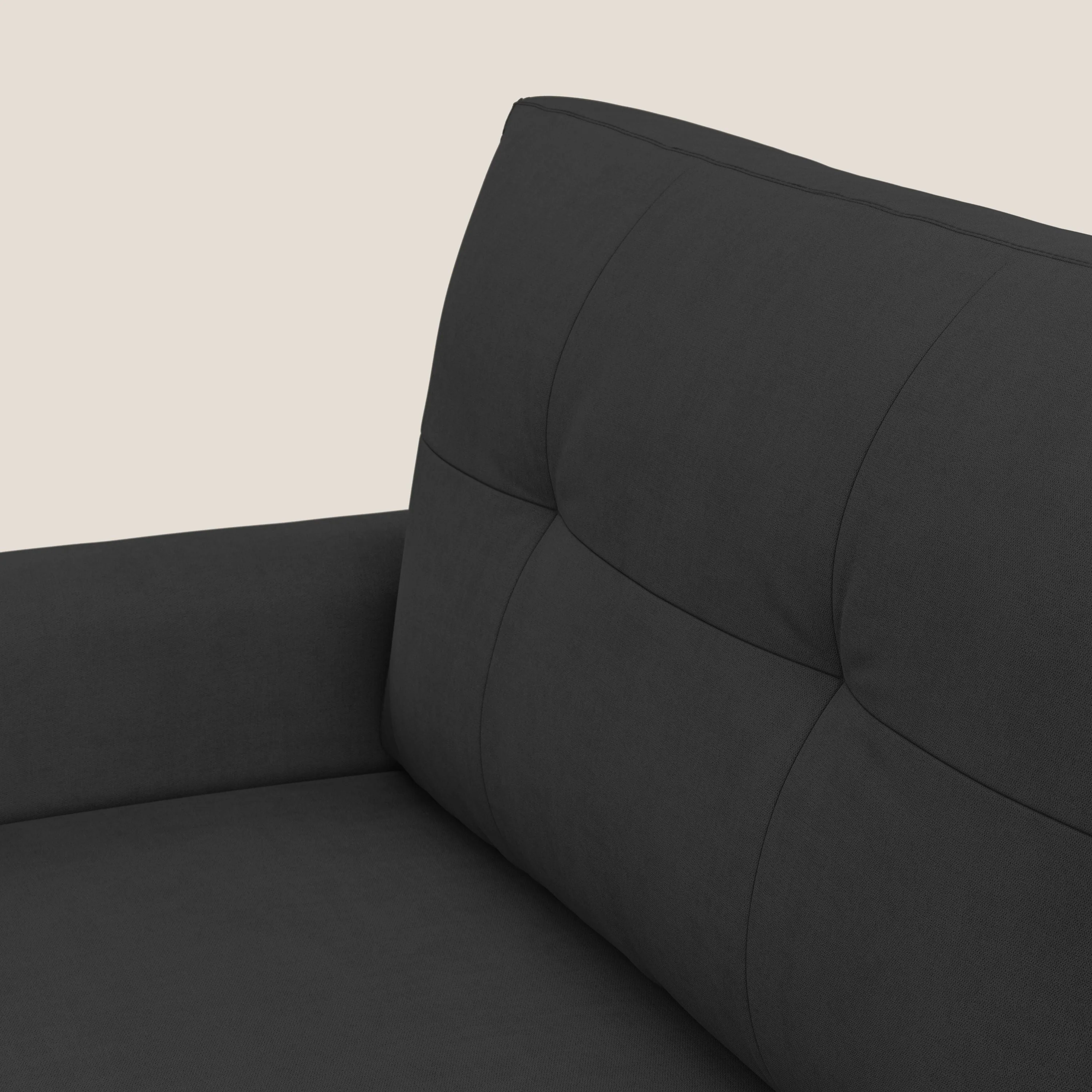 Callisto Canapé lit convertible en tissu doux imperméable T02 noir - Image 7