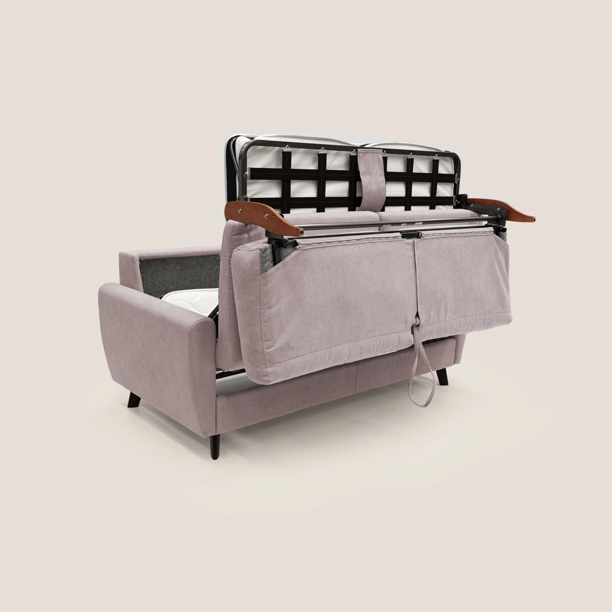 Callisto Canapé lit convertible en tissu doux imperméable T02 rose - Image 9