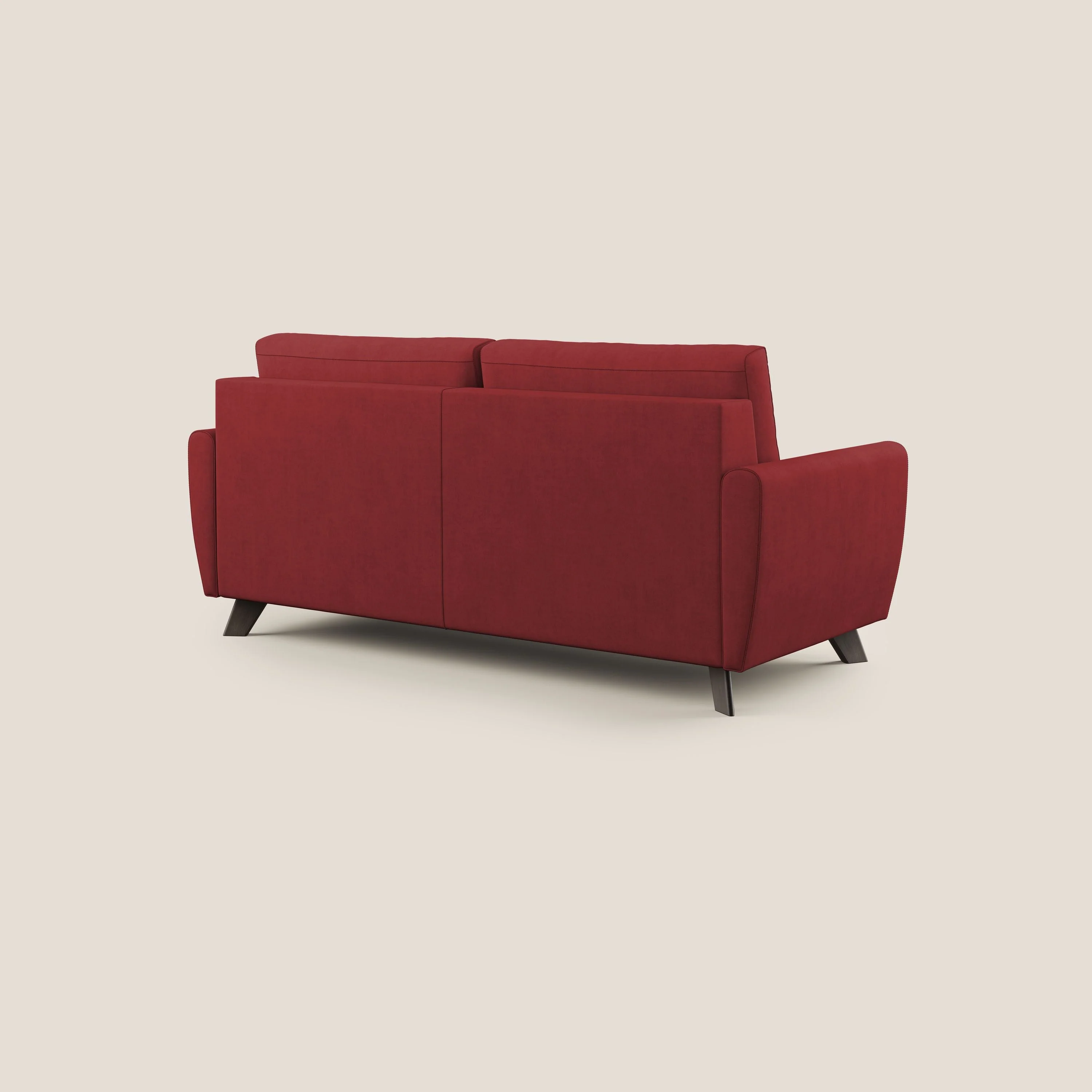 Callisto Canapé lit convertible en tissu doux imperméable T02 rouge - Image 5