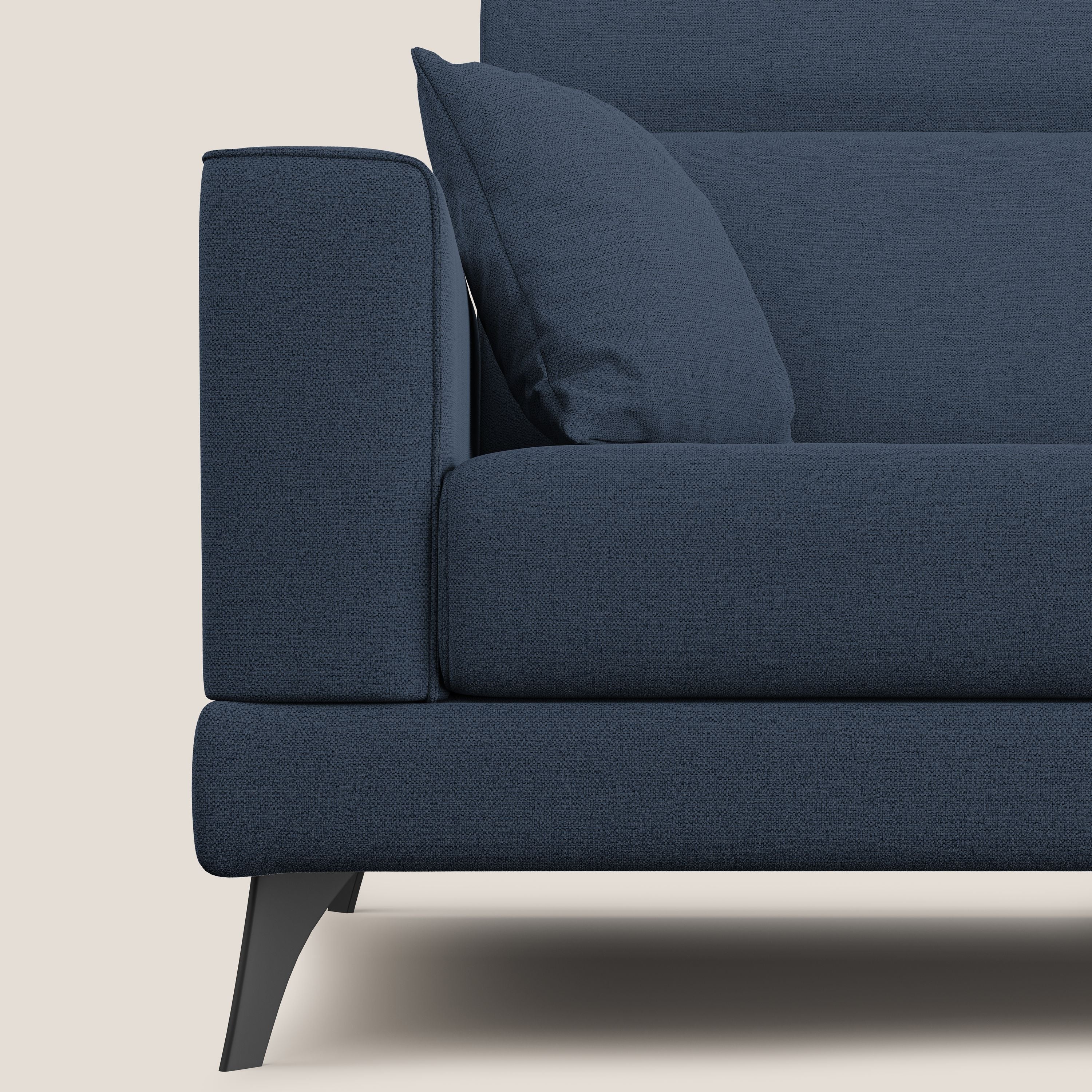 Slide Canapé avec dossiers coulissants et appuie-tête en tissu imperméable simili coton T19 bleu - Image 11