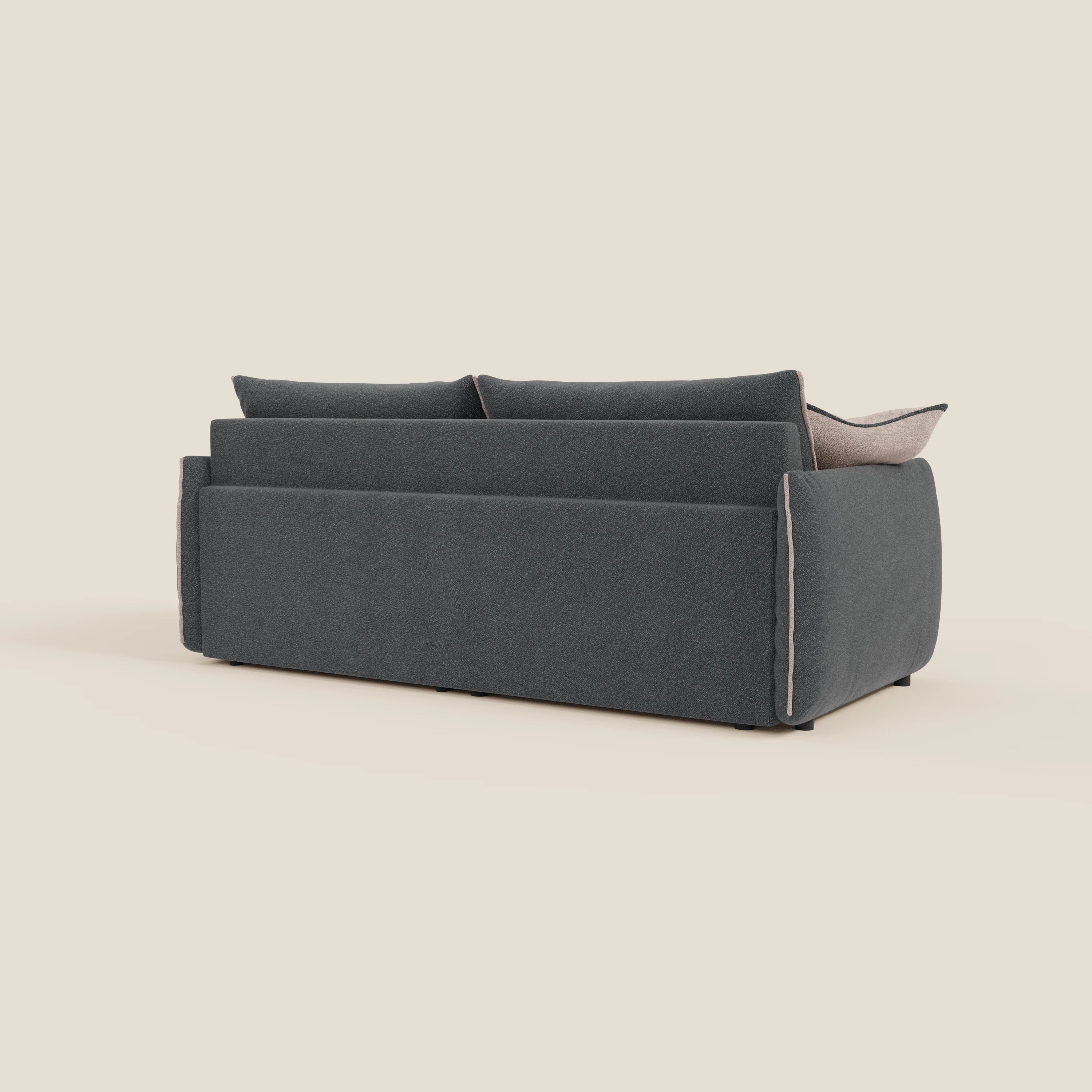 Flexar Canapé  avec assises coulissantes et dossier en duvet en bouclette douce et imperméable T07 Anthracite - rose - Image 7