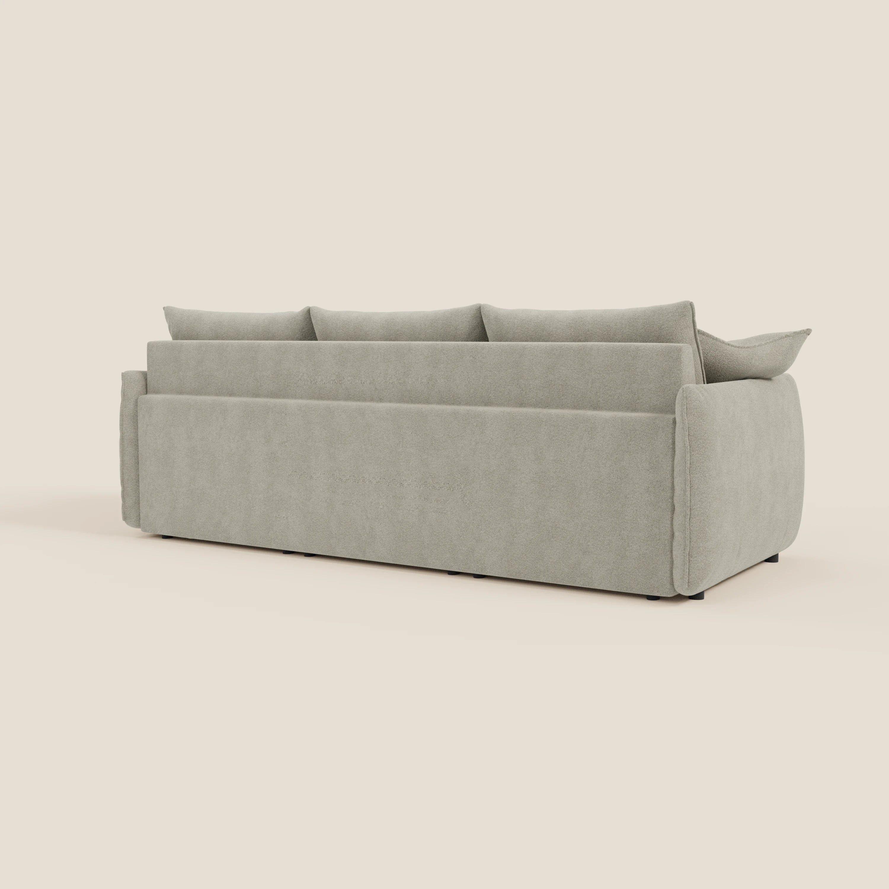 Flexar Canapé  avec 3 assises coulissantes et dossier en duvet en bouclette douce et imperméable T07 beige - Image 8