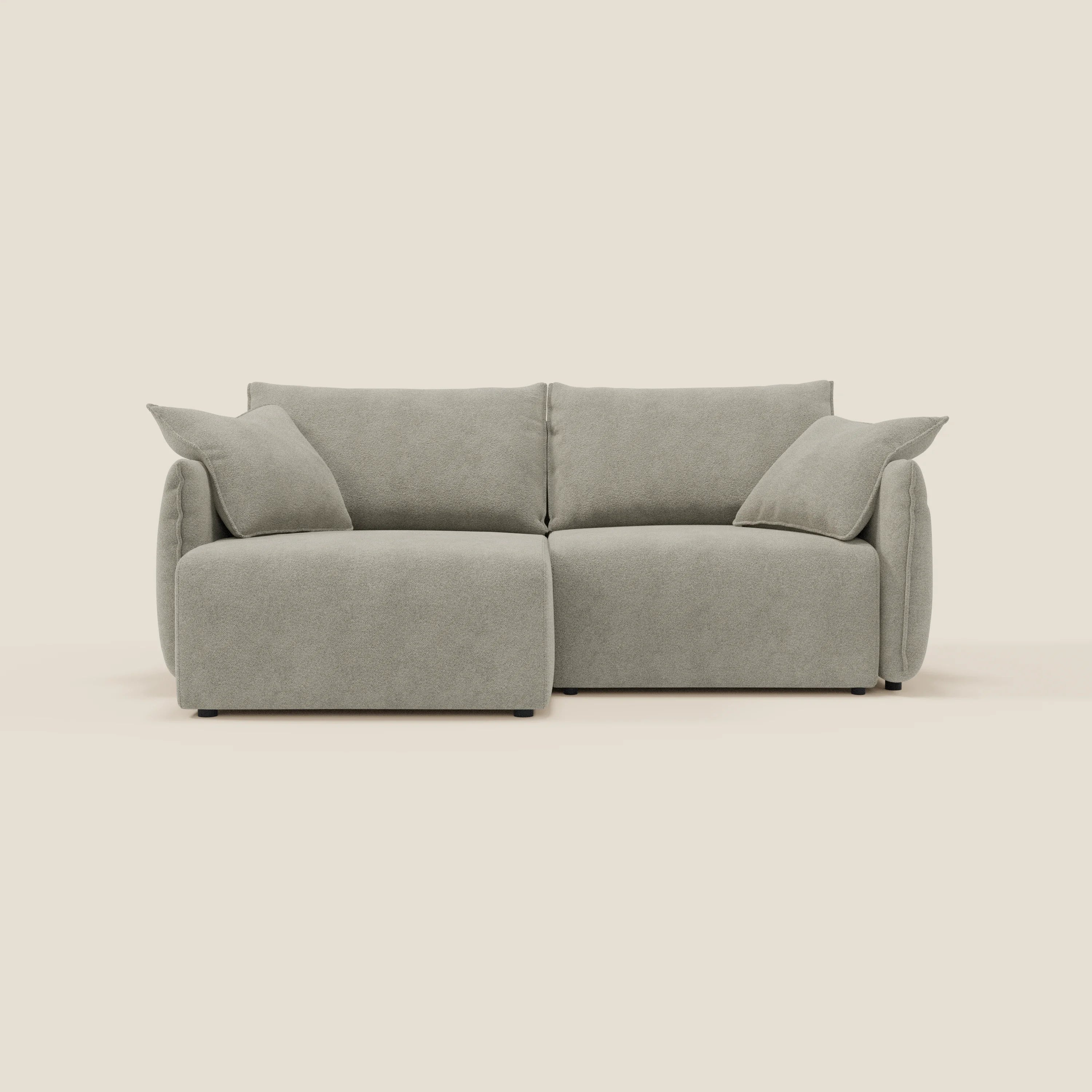 Flexar Canapé  avec assises coulissantes et dossier en duvet en bouclette douce et imperméable T07 Beige - Image 10