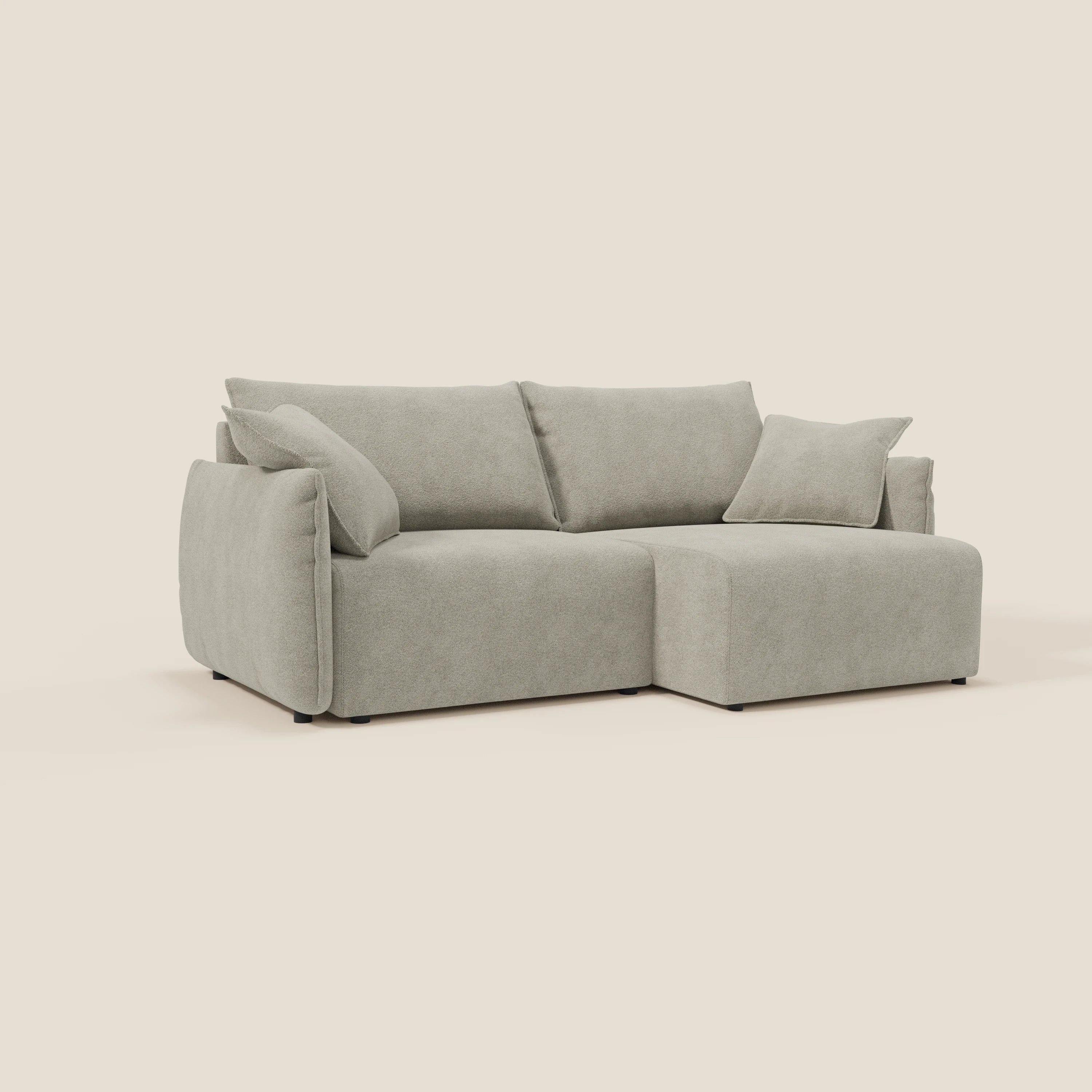 Flexar Canapé  avec assises coulissantes et dossier en duvet en bouclette douce et imperméable T07 Beige - Image 2